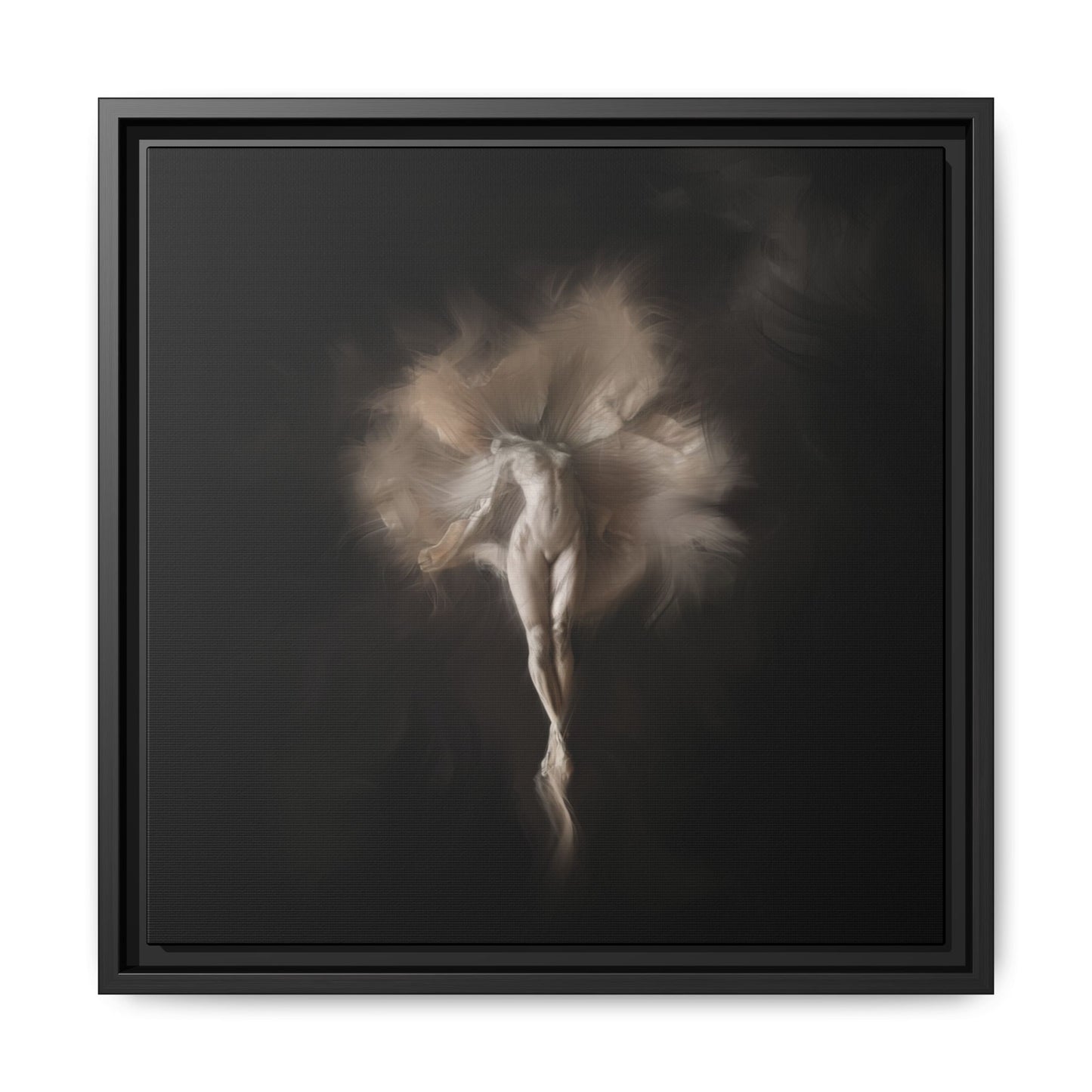 Elegant Framed Canvas Art, Ethereal Dancer Wall Decor, Home Aesthetic, Ballet Art, Gift for Dance Lovers, Living Room Decoration