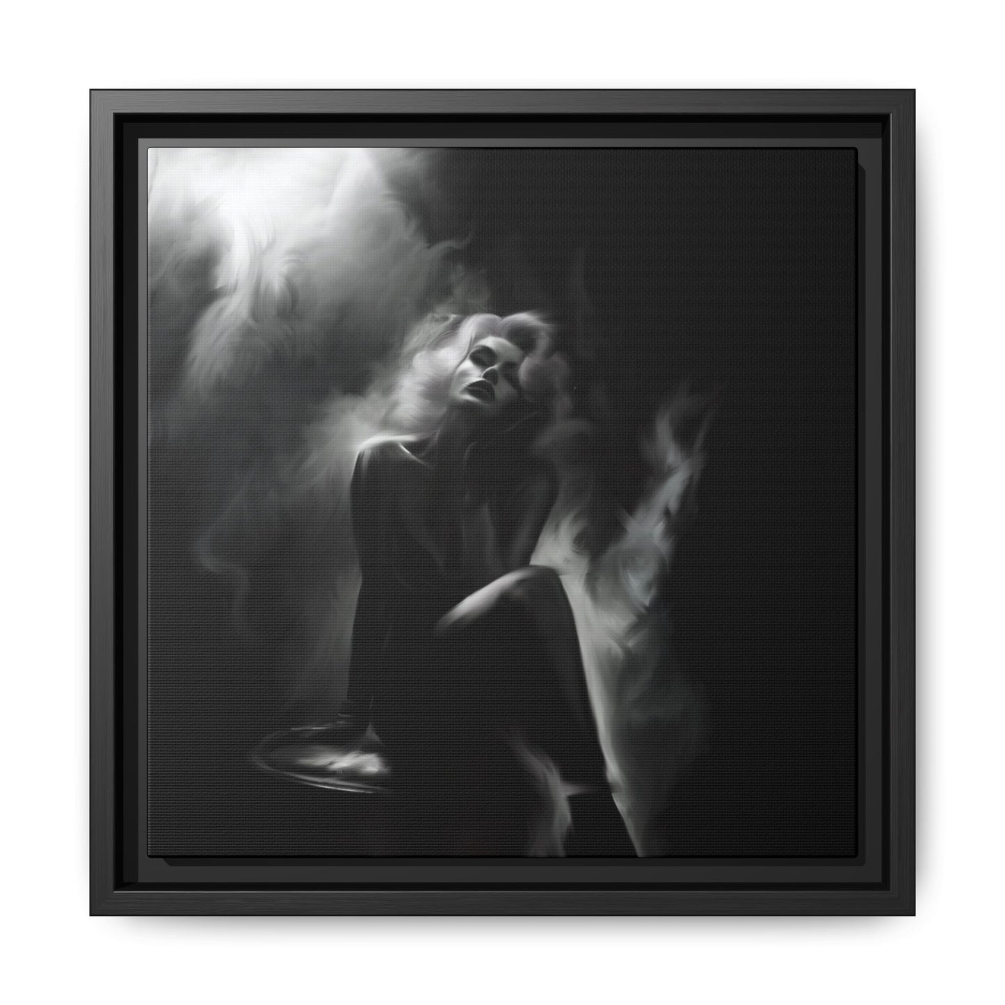 Elegant Woman Canvas Art, Digital Art Print, Abstract Black and White Wall Decor, Modern Home Decoration, Gift for Art Lovers