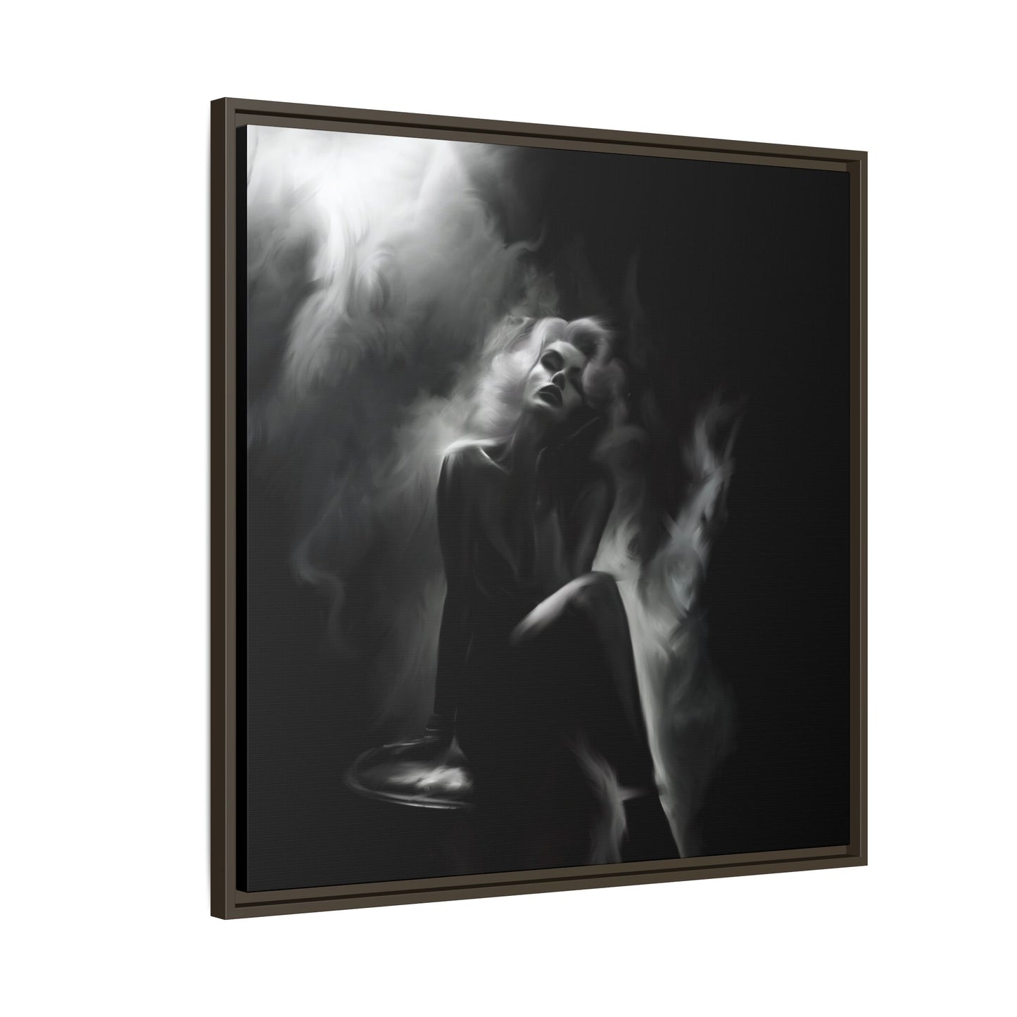 Elegant Woman Canvas Art, Digital Art Print, Abstract Black and White Wall Decor, Modern Home Decoration, Gift for Art Lovers