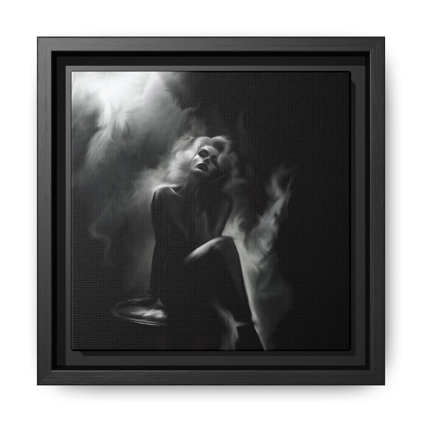 Elegant Woman Canvas Art, Digital Art Print, Abstract Black and White Wall Decor, Modern Home Decoration, Gift for Art Lovers