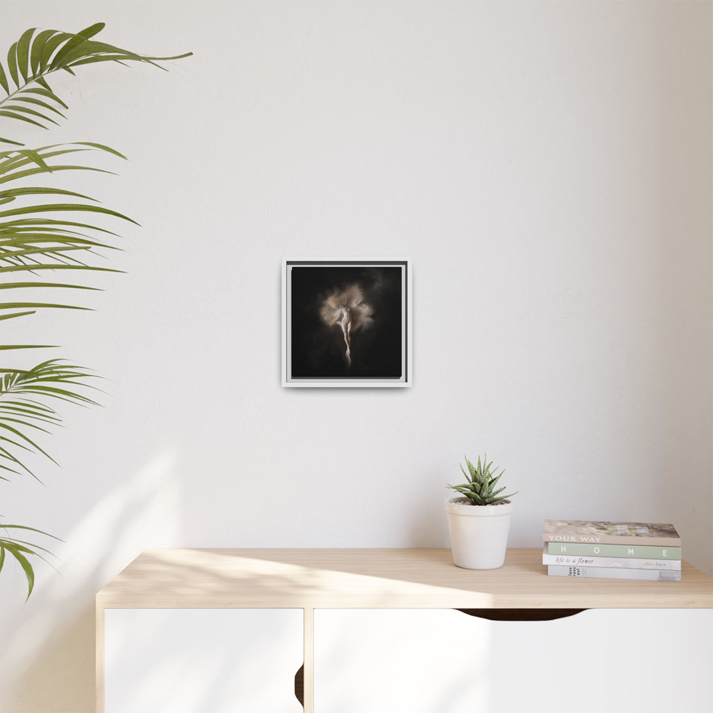 Elegant Framed Canvas Art, Ethereal Dancer Wall Decor, Home Aesthetic, Ballet Art, Gift for Dance Lovers, Living Room Decoration