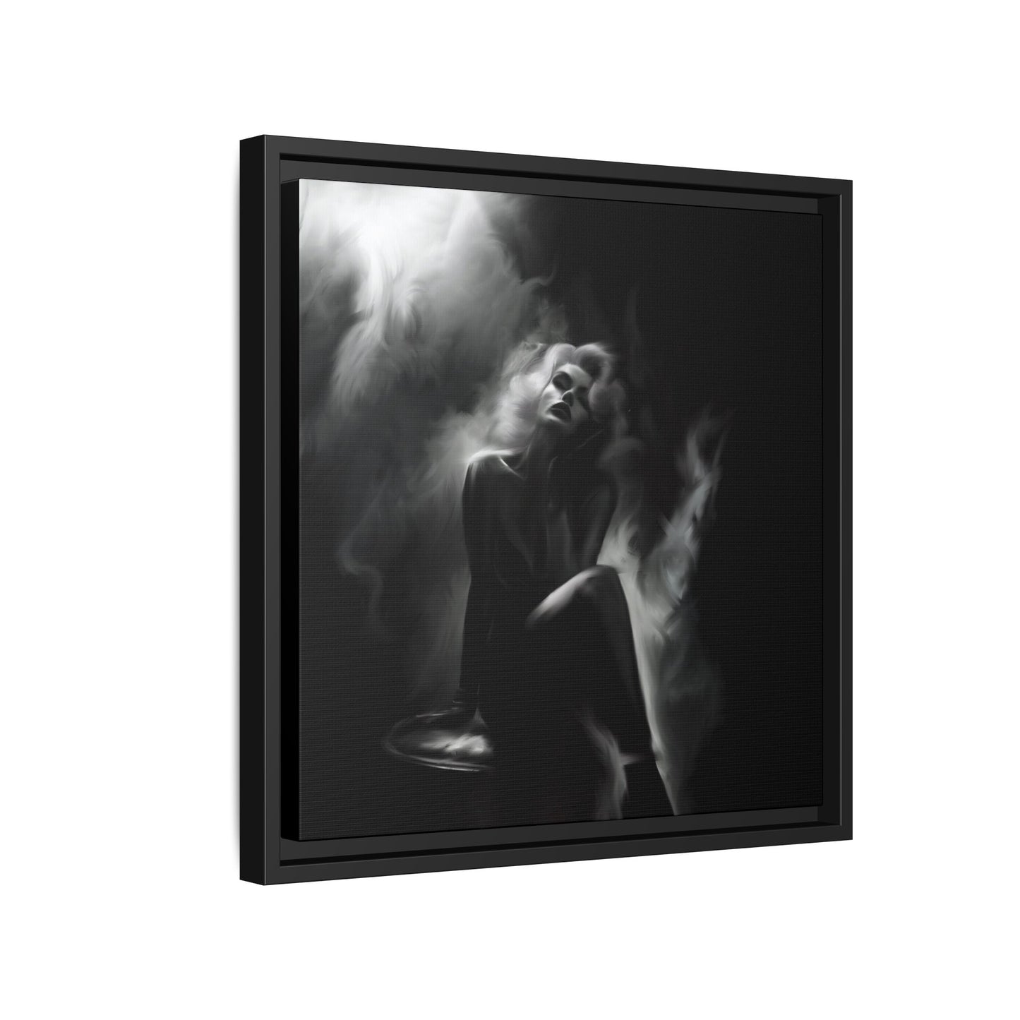 Elegant Woman Canvas Art, Digital Art Print, Abstract Black and White Wall Decor, Modern Home Decoration, Gift for Art Lovers