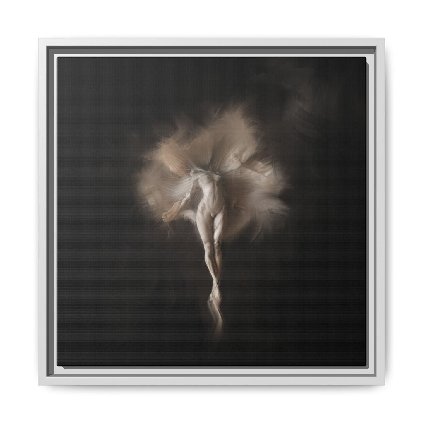 Elegant Framed Canvas Art, Ethereal Dancer Wall Decor, Home Aesthetic, Ballet Art, Gift for Dance Lovers, Living Room Decoration