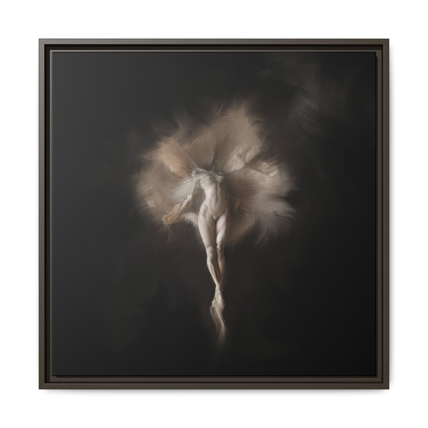 Elegant Framed Canvas Art, Ethereal Dancer Wall Decor, Home Aesthetic, Ballet Art, Gift for Dance Lovers, Living Room Decoration
