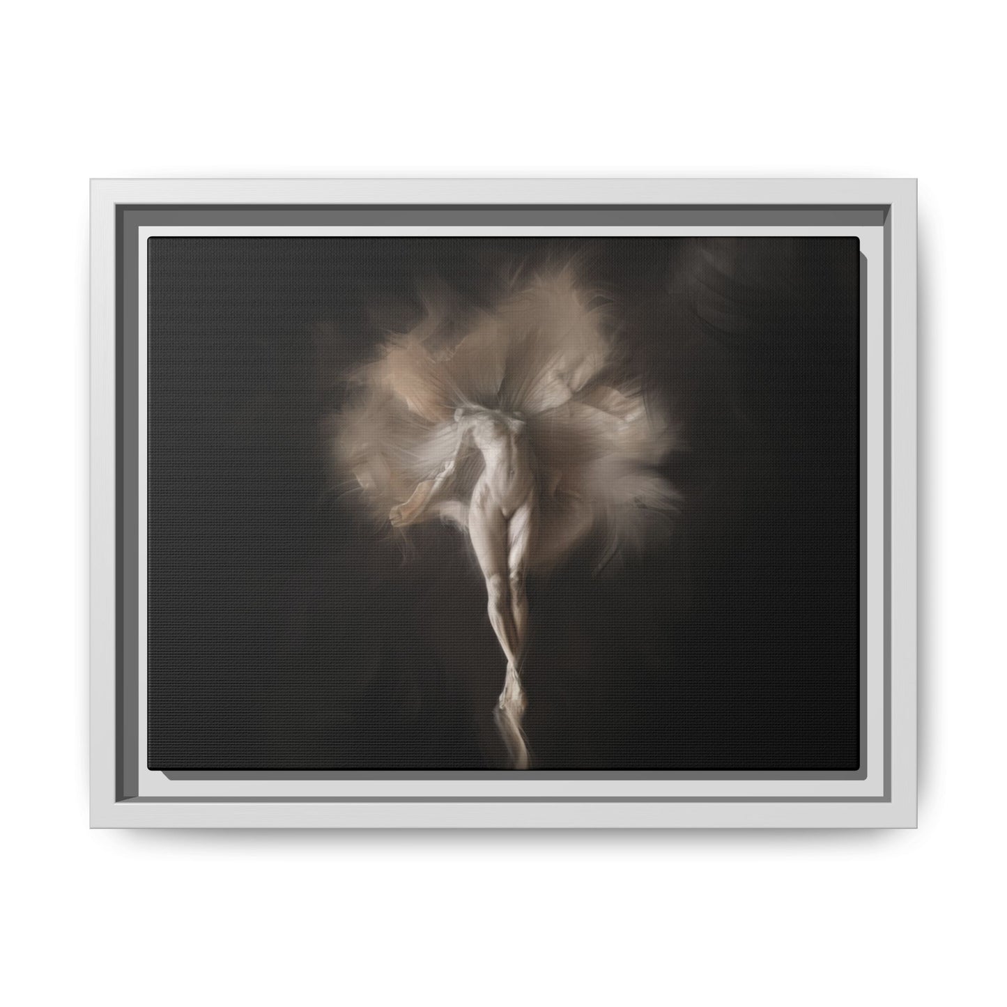 Elegant Framed Canvas Art, Ethereal Dancer Wall Decor, Home Aesthetic, Ballet Art, Gift for Dance Lovers, Living Room Decoration