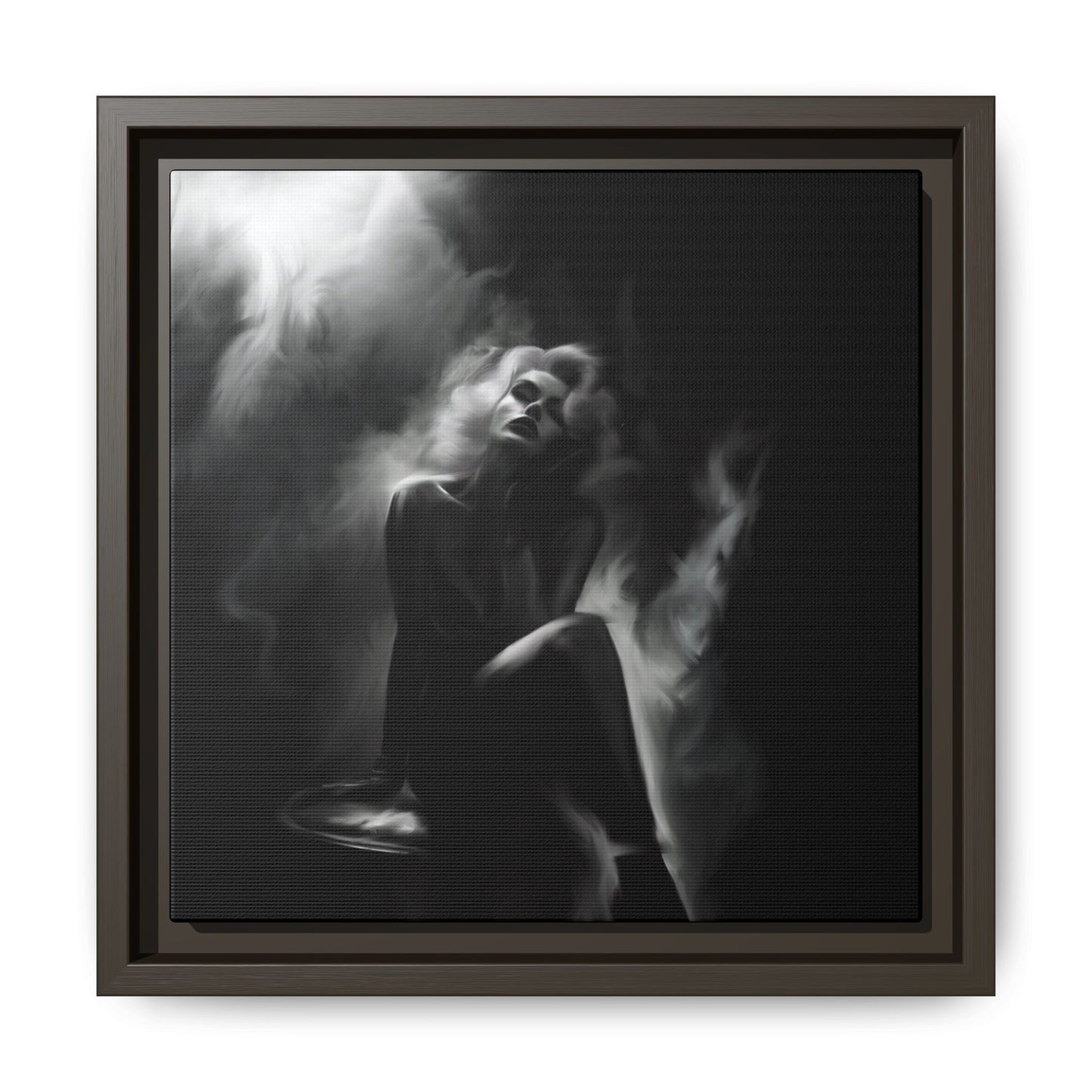 Elegant Woman Canvas Art, Digital Art Print, Abstract Black and White Wall Decor, Modern Home Decoration, Gift for Art Lovers