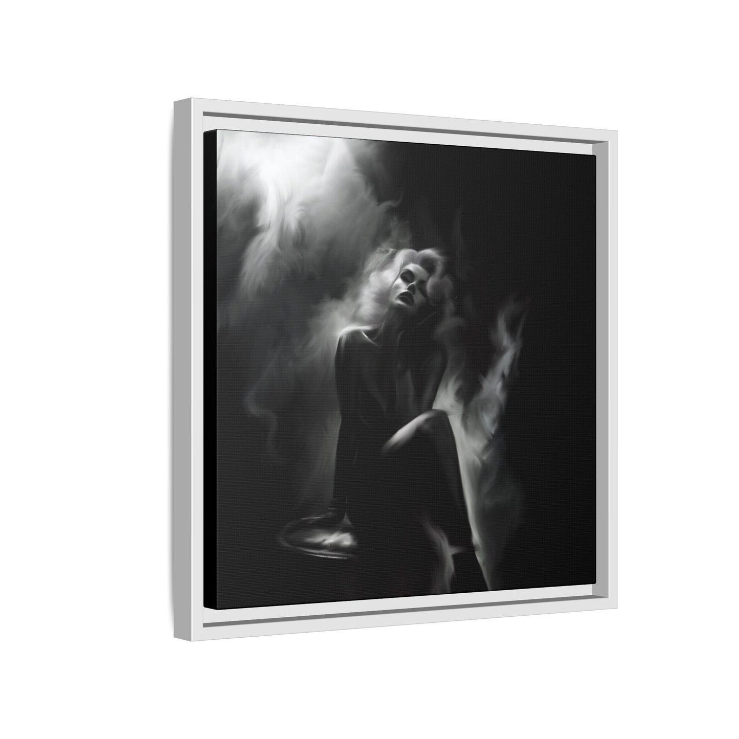 Elegant Woman Canvas Art, Digital Art Print, Abstract Black and White Wall Decor, Modern Home Decoration, Gift for Art Lovers