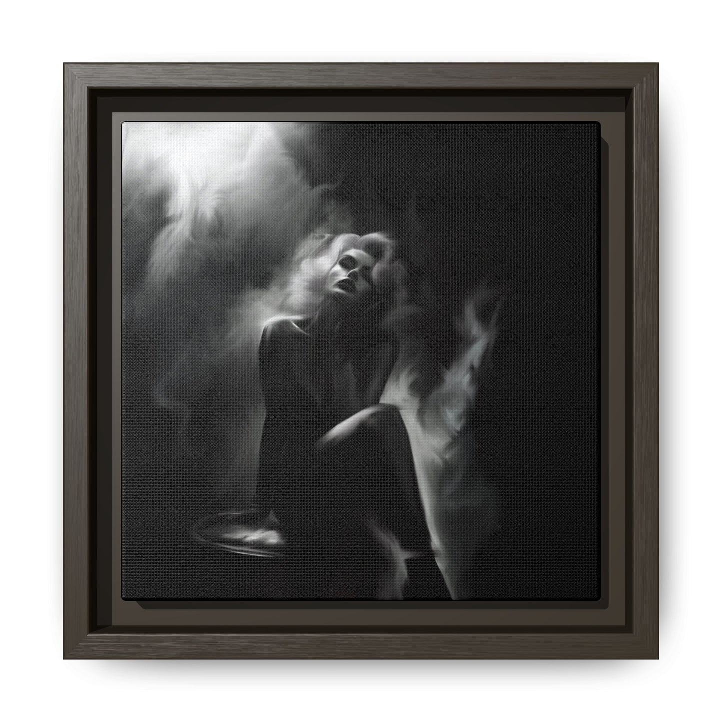 Elegant Woman Canvas Art, Digital Art Print, Abstract Black and White Wall Decor, Modern Home Decoration, Gift for Art Lovers