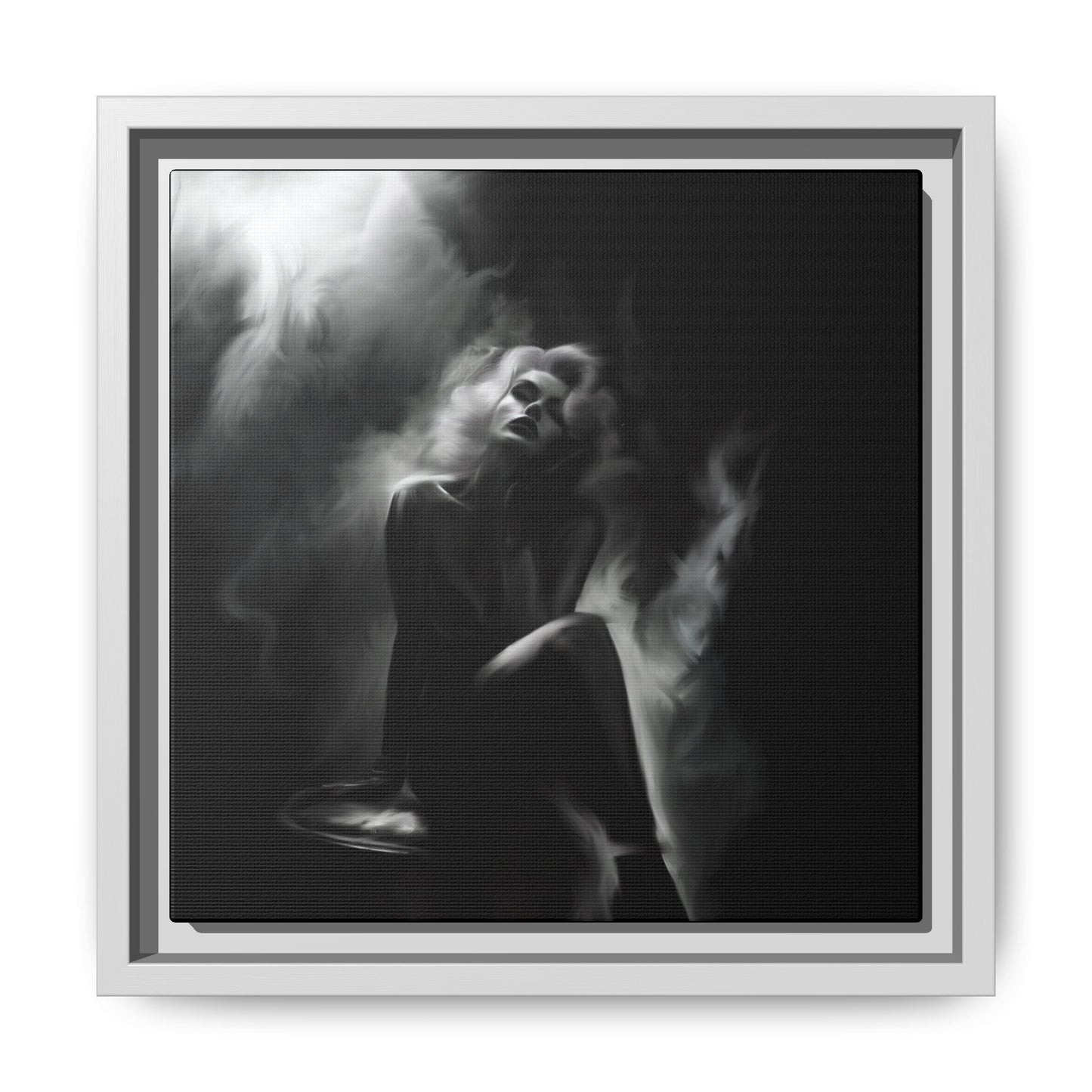 Elegant Woman Canvas Art, Digital Art Print, Abstract Black and White Wall Decor, Modern Home Decoration, Gift for Art Lovers