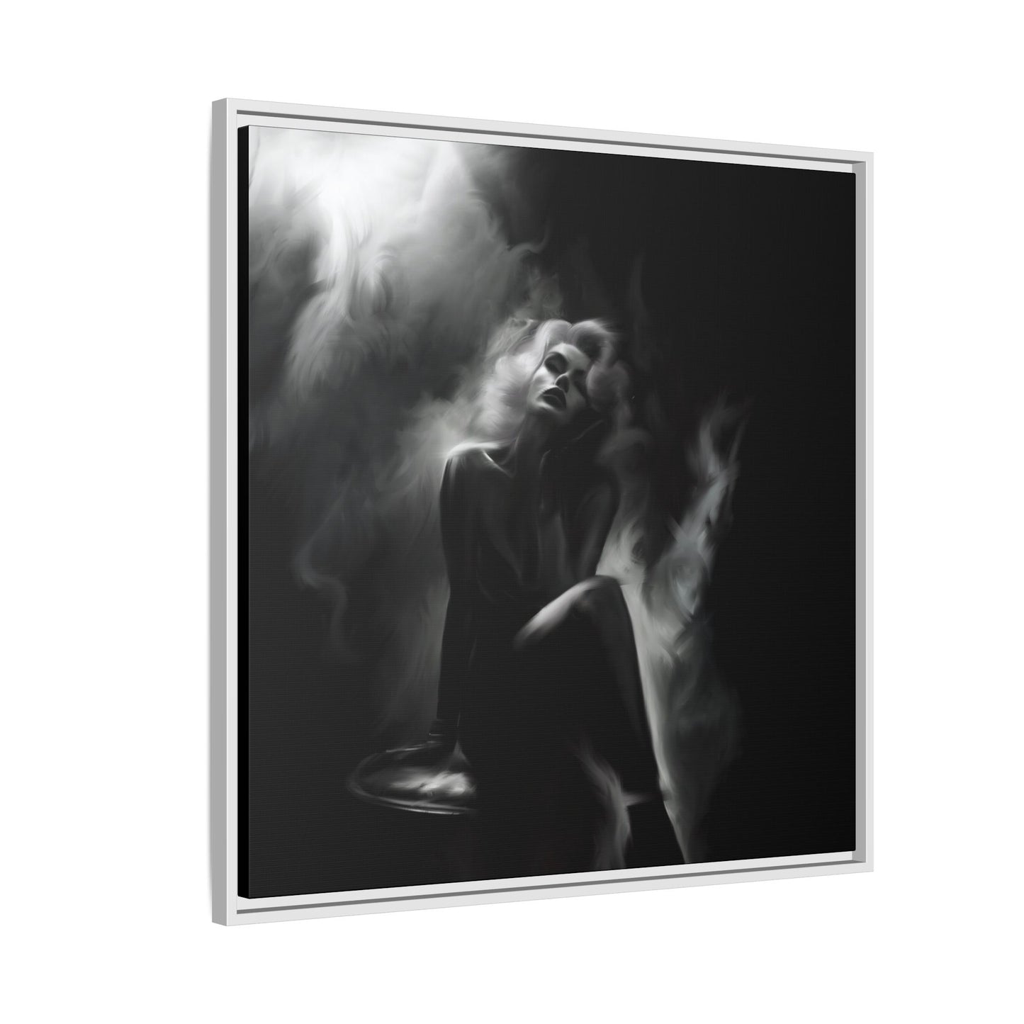 Elegant Woman Canvas Art, Digital Art Print, Abstract Black and White Wall Decor, Modern Home Decoration, Gift for Art Lovers