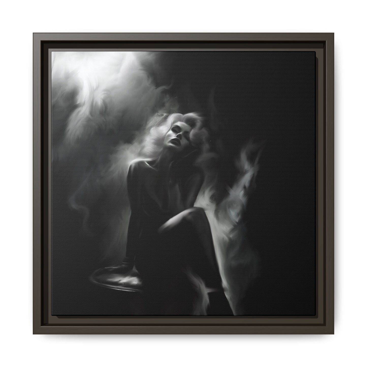Elegant Woman Canvas Art, Digital Art Print, Abstract Black and White Wall Decor, Modern Home Decoration, Gift for Art Lovers