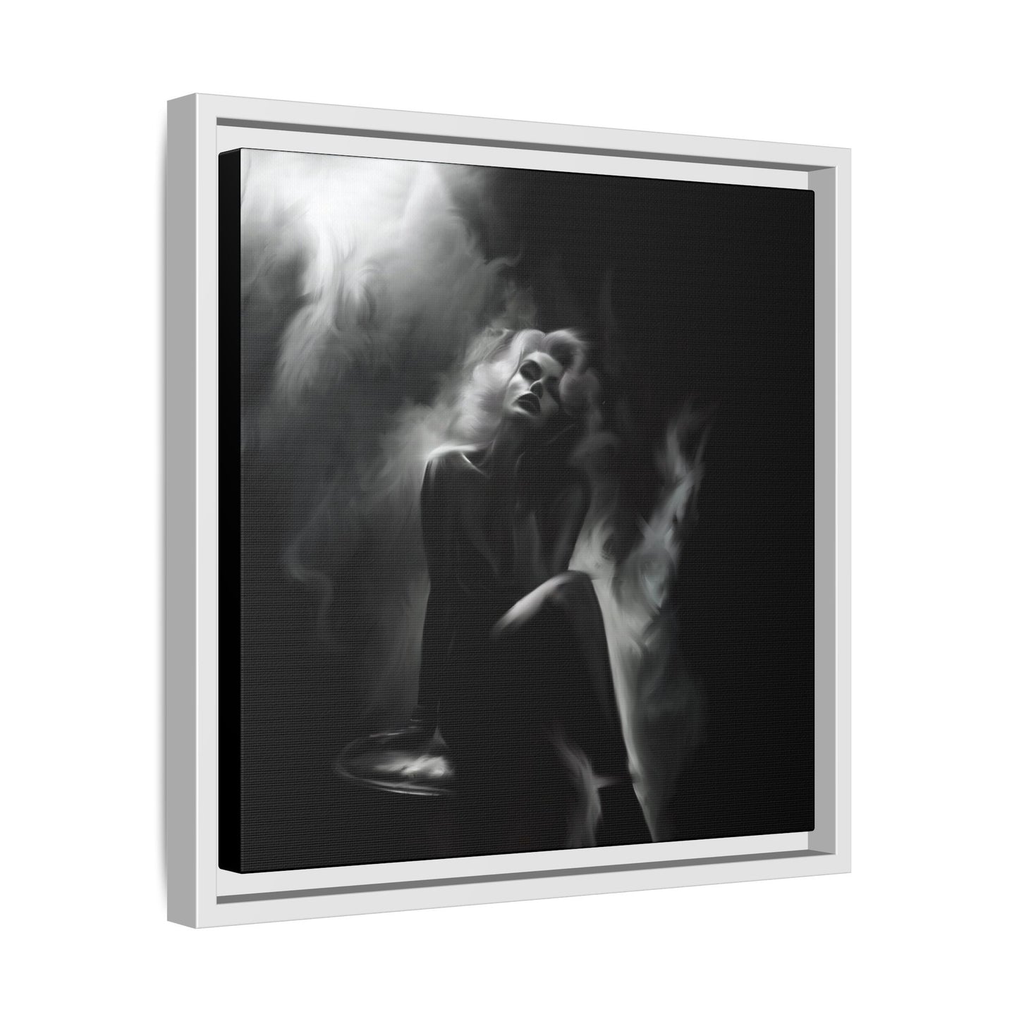 Elegant Woman Canvas Art, Digital Art Print, Abstract Black and White Wall Decor, Modern Home Decoration, Gift for Art Lovers