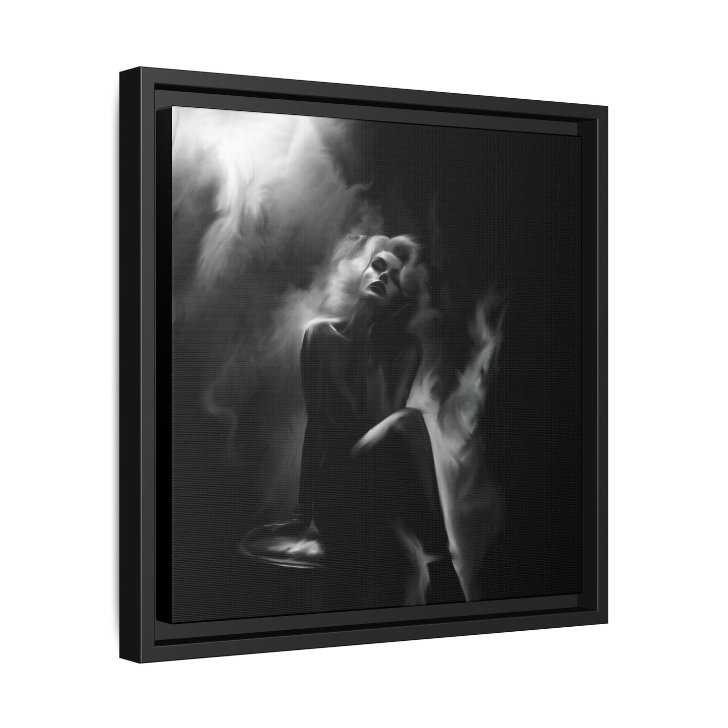Elegant Woman Canvas Art, Digital Art Print, Abstract Black and White Wall Decor, Modern Home Decoration, Gift for Art Lovers