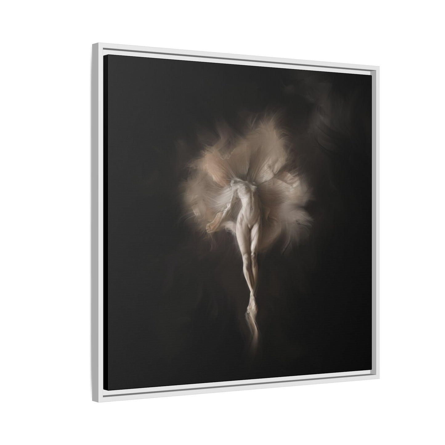 Elegant Framed Canvas Art, Ethereal Dancer Wall Decor, Home Aesthetic, Ballet Art, Gift for Dance Lovers, Living Room Decoration