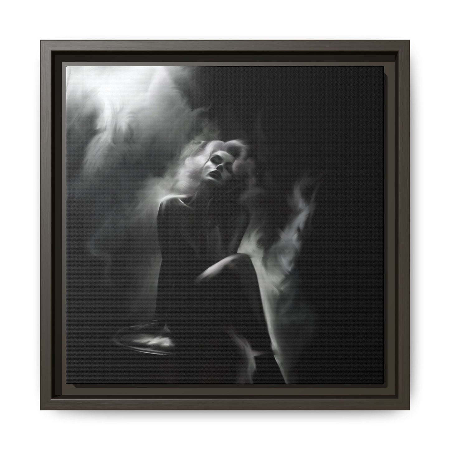 Elegant Woman Canvas Art, Digital Art Print, Abstract Black and White Wall Decor, Modern Home Decoration, Gift for Art Lovers