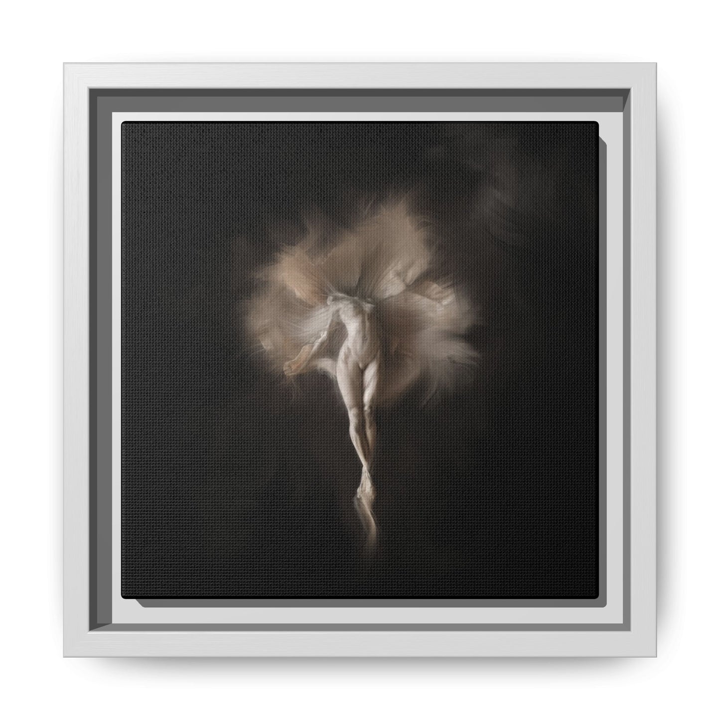 Elegant Framed Canvas Art, Ethereal Dancer Wall Decor, Home Aesthetic, Ballet Art, Gift for Dance Lovers, Living Room Decoration