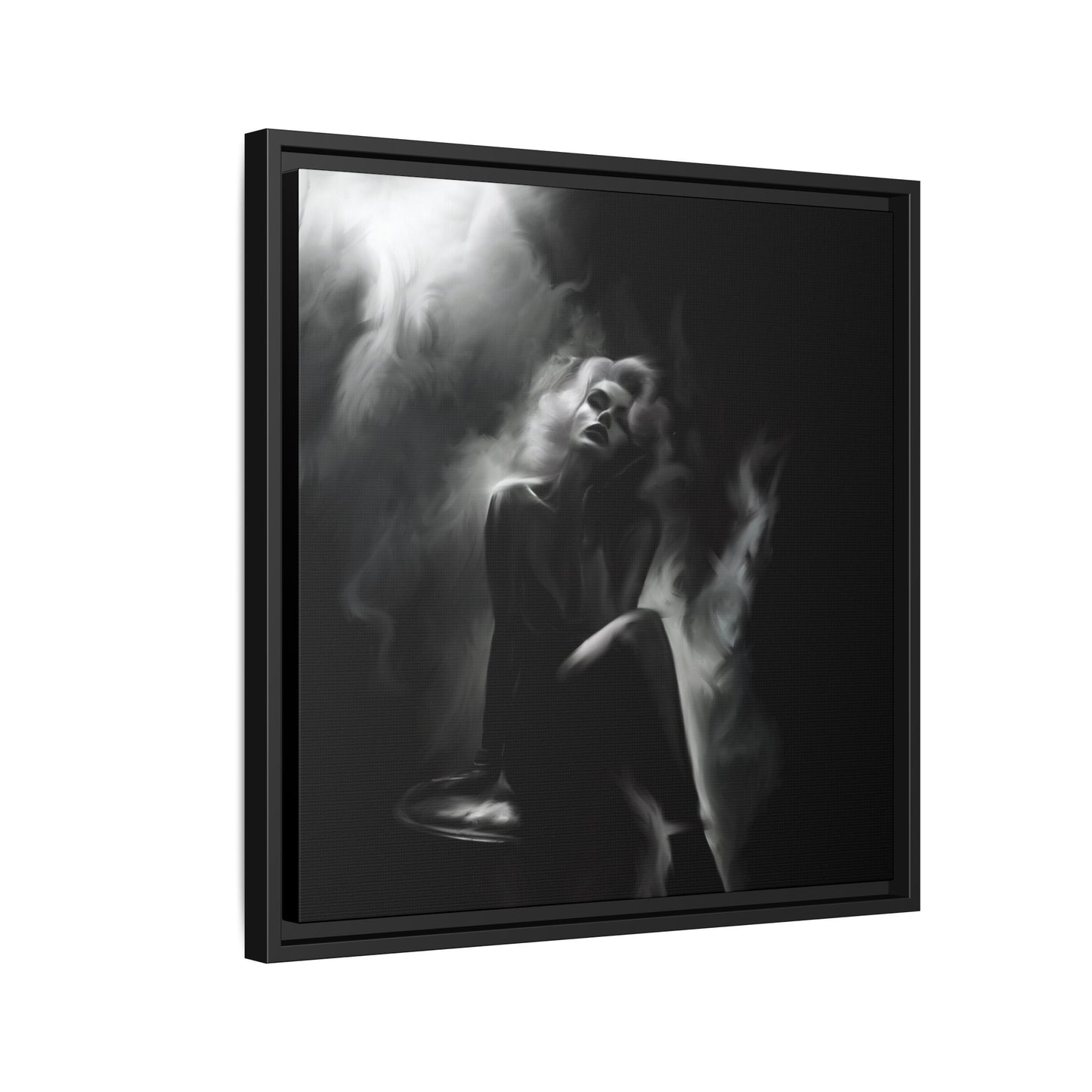 Elegant Woman Canvas Art, Digital Art Print, Abstract Black and White Wall Decor, Modern Home Decoration, Gift for Art Lovers