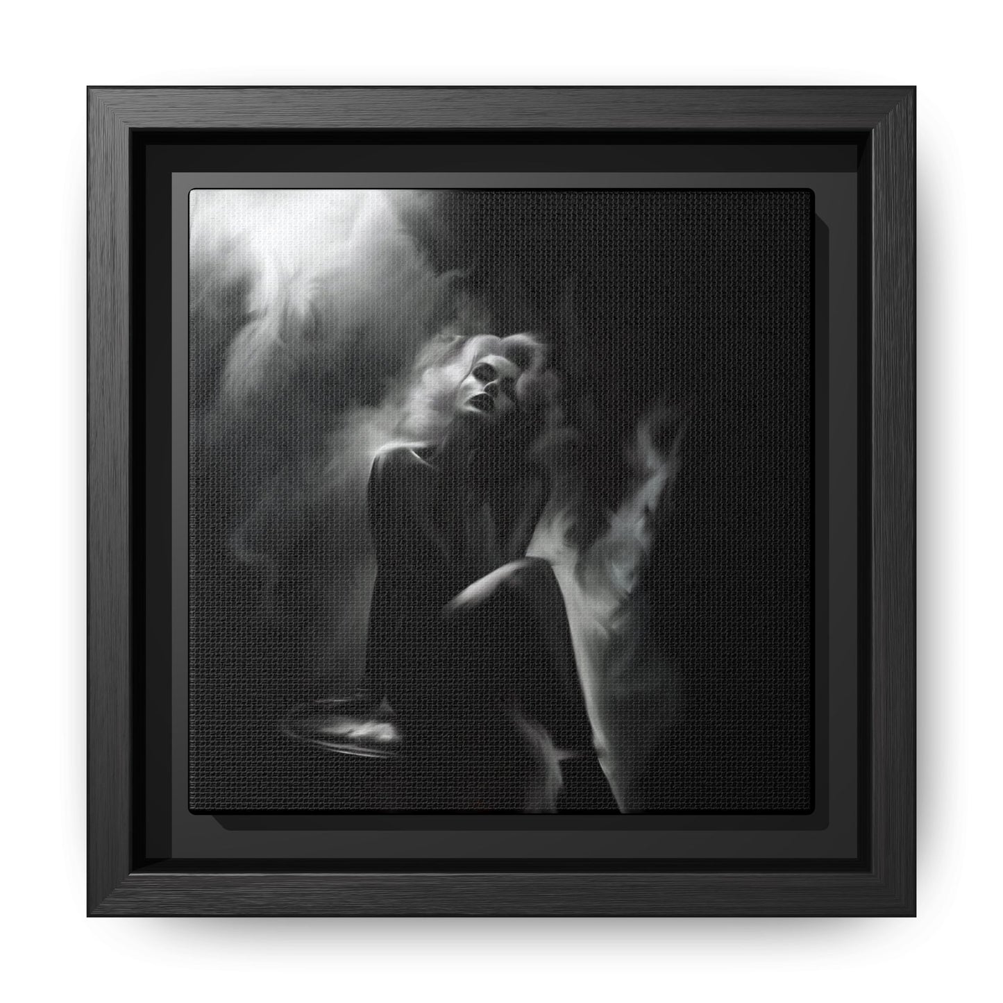Elegant Woman Canvas Art, Digital Art Print, Abstract Black and White Wall Decor, Modern Home Decoration, Gift for Art Lovers