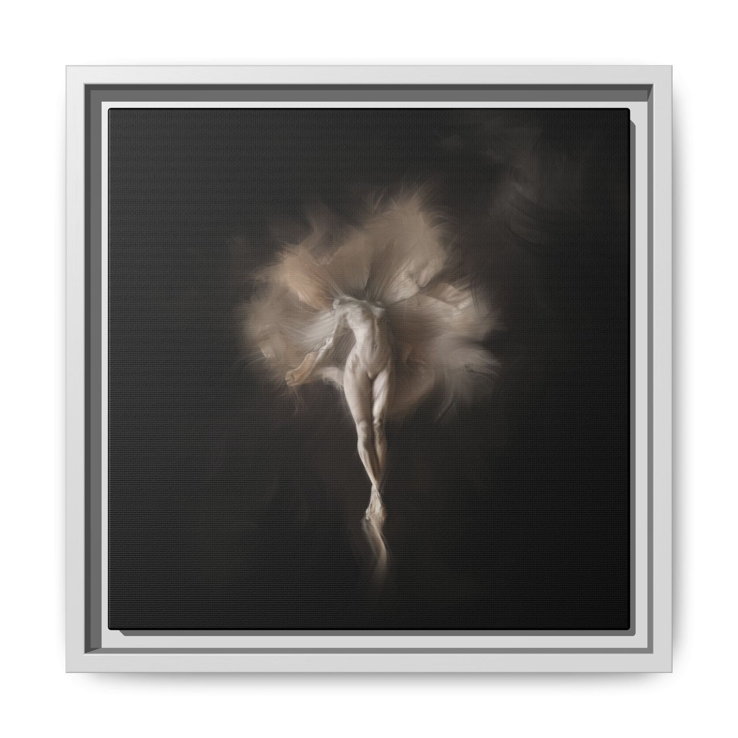 Elegant Framed Canvas Art, Ethereal Dancer Wall Decor, Home Aesthetic, Ballet Art, Gift for Dance Lovers, Living Room Decoration