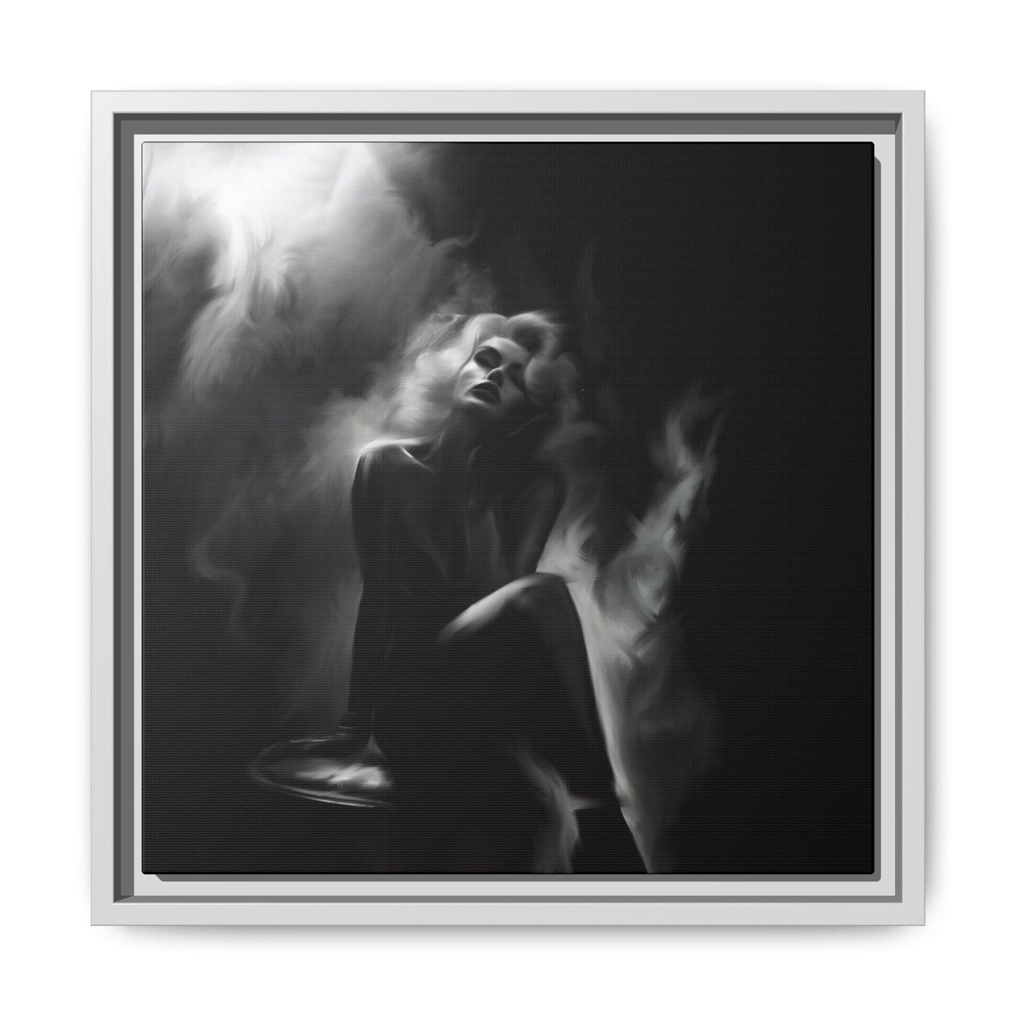 Elegant Woman Canvas Art, Digital Art Print, Abstract Black and White Wall Decor, Modern Home Decoration, Gift for Art Lovers