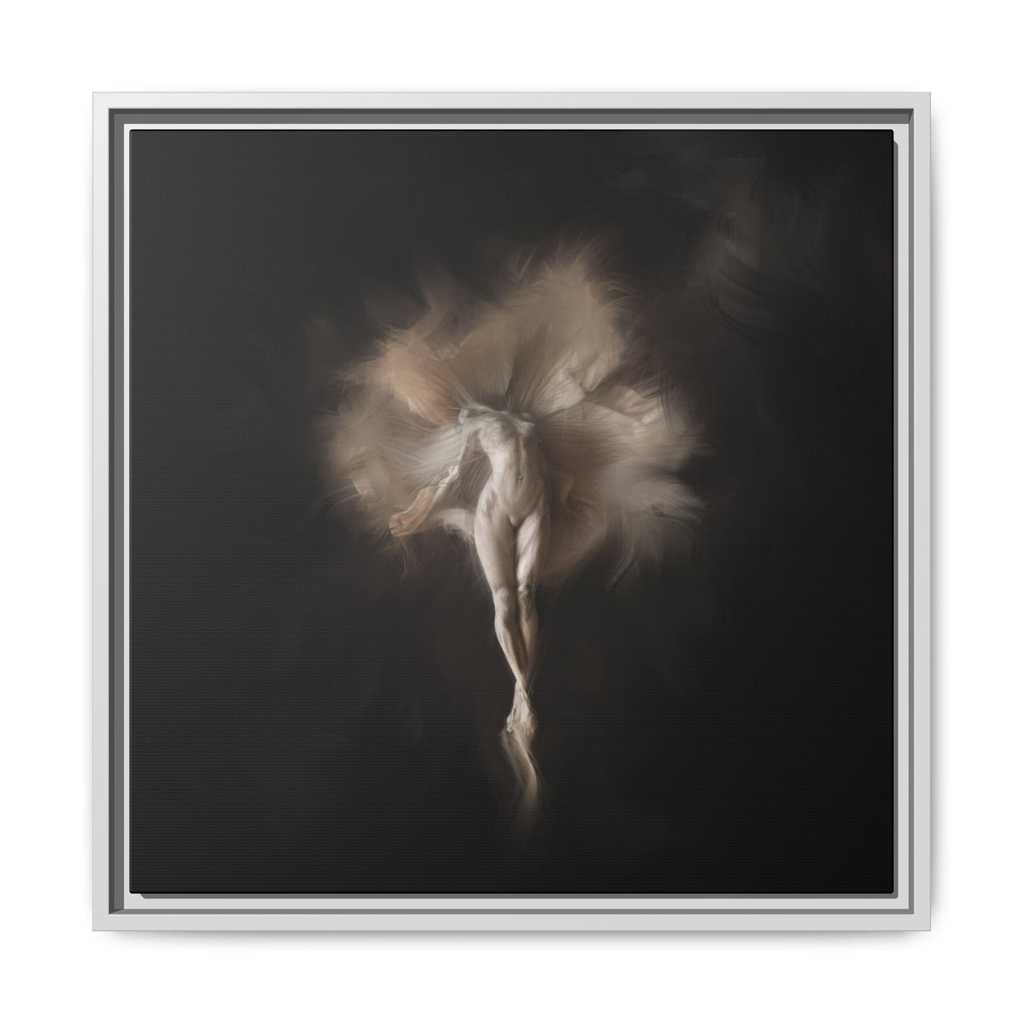 Elegant Framed Canvas Art, Ethereal Dancer Wall Decor, Home Aesthetic, Ballet Art, Gift for Dance Lovers, Living Room Decoration