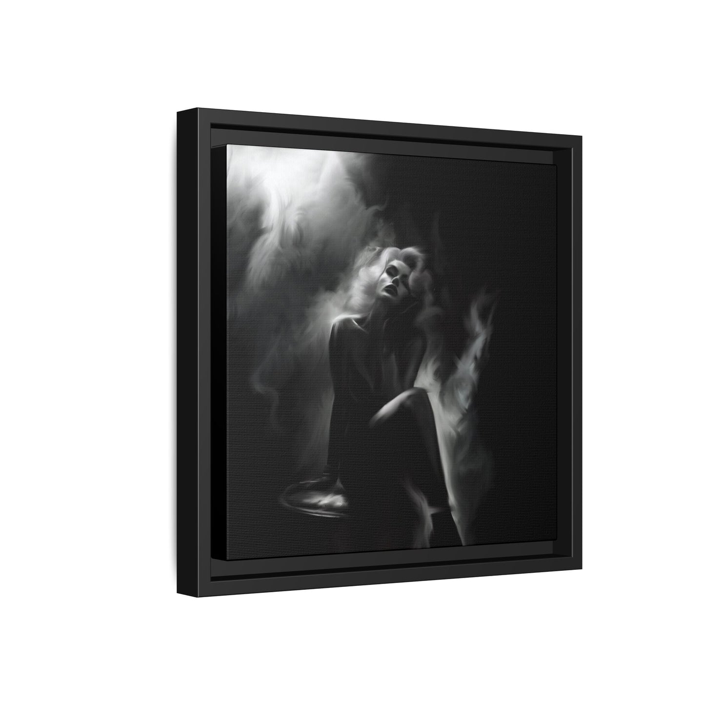 Elegant Woman Canvas Art, Digital Art Print, Abstract Black and White Wall Decor, Modern Home Decoration, Gift for Art Lovers