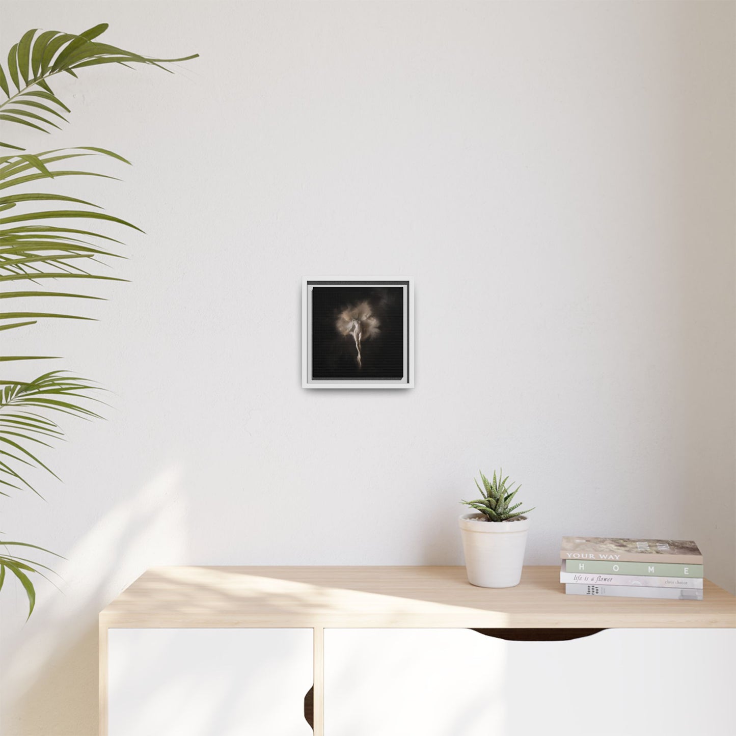 Elegant Framed Canvas Art, Ethereal Dancer Wall Decor, Home Aesthetic, Ballet Art, Gift for Dance Lovers, Living Room Decoration