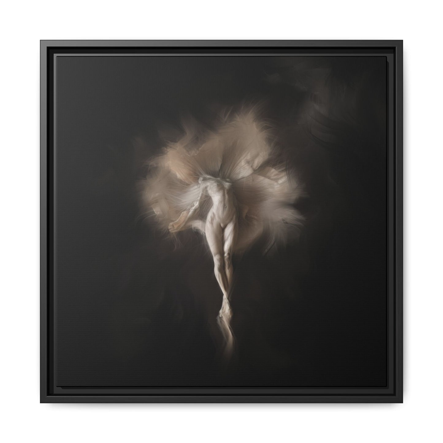 Elegant Framed Canvas Art, Ethereal Dancer Wall Decor, Home Aesthetic, Ballet Art, Gift for Dance Lovers, Living Room Decoration