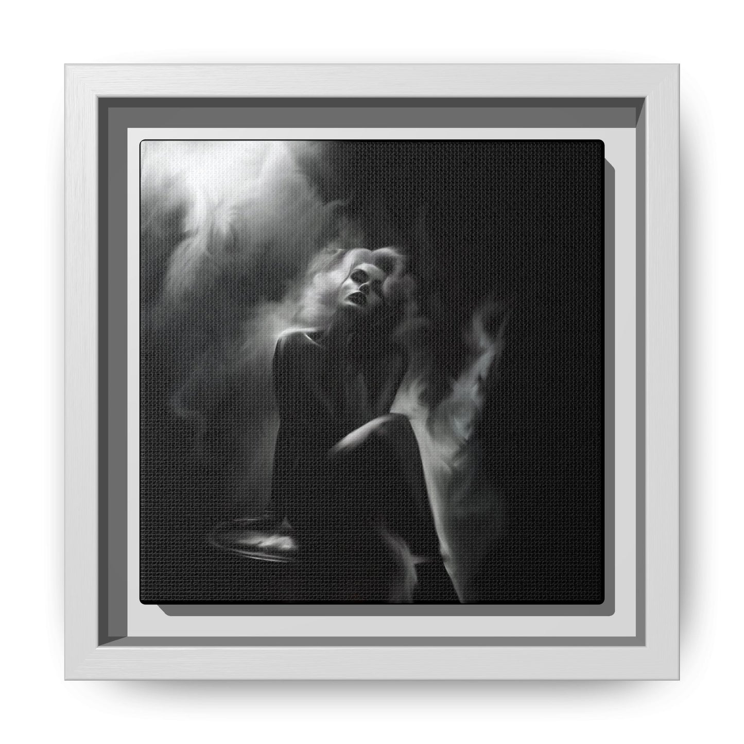 Elegant Woman Canvas Art, Digital Art Print, Abstract Black and White Wall Decor, Modern Home Decoration, Gift for Art Lovers