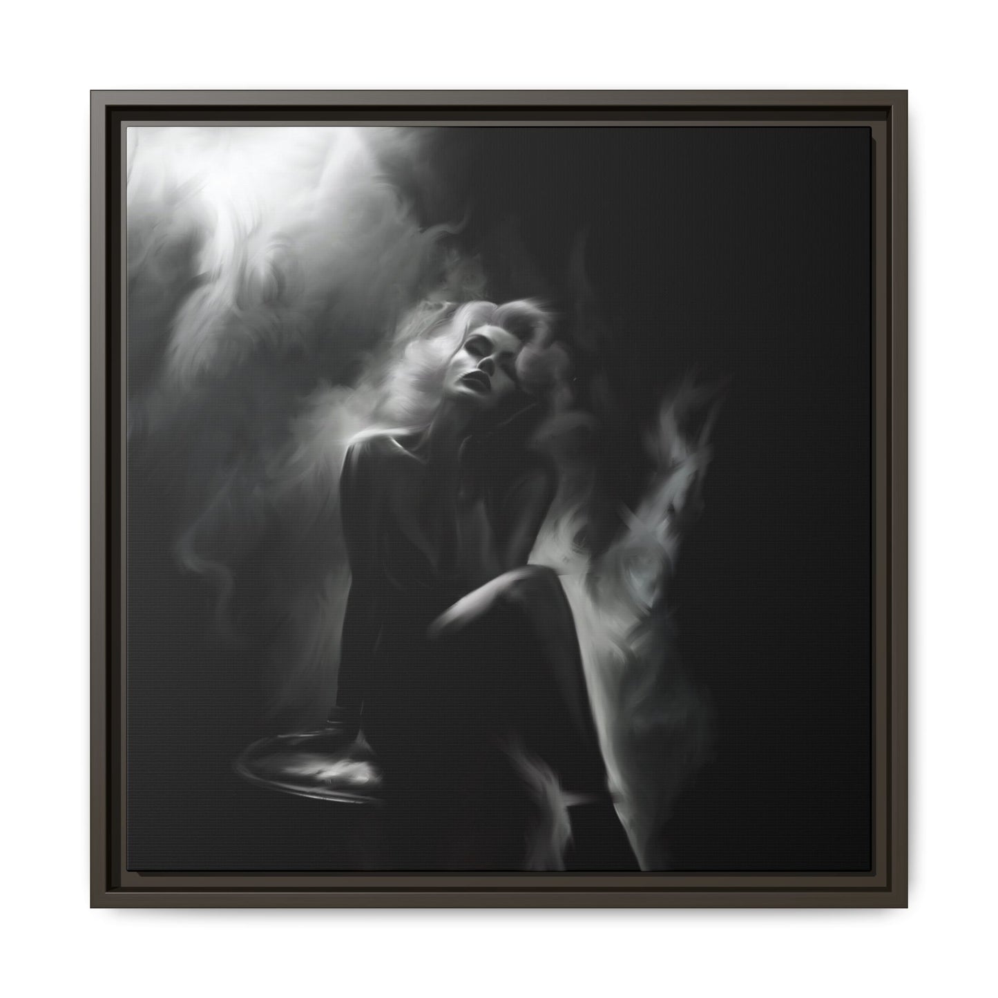 Elegant Woman Canvas Art, Digital Art Print, Abstract Black and White Wall Decor, Modern Home Decoration, Gift for Art Lovers