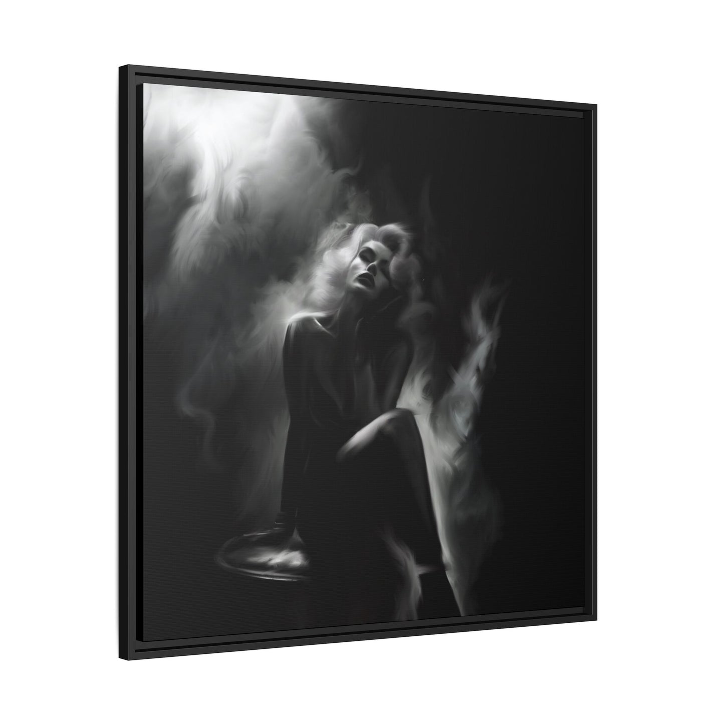 Elegant Woman Canvas Art, Digital Art Print, Abstract Black and White Wall Decor, Modern Home Decoration, Gift for Art Lovers