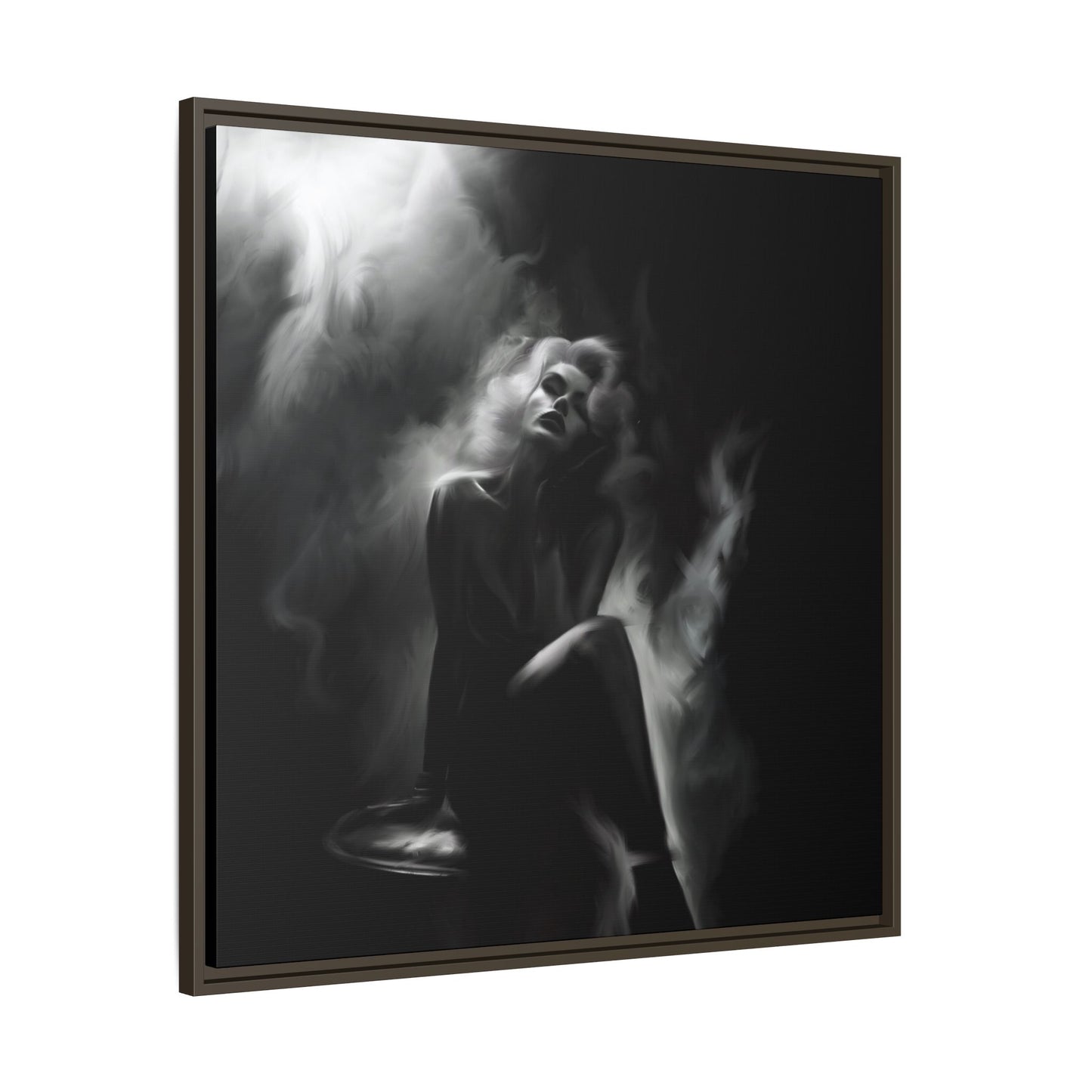 Elegant Woman Canvas Art, Digital Art Print, Abstract Black and White Wall Decor, Modern Home Decoration, Gift for Art Lovers