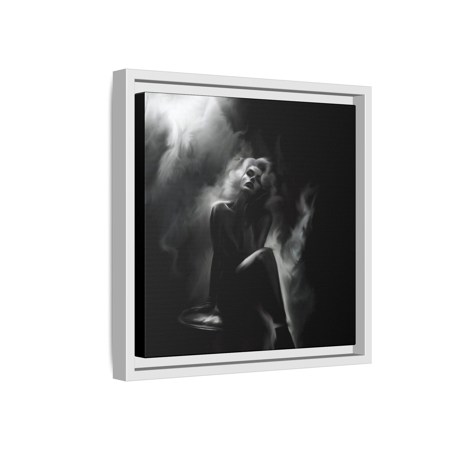 Elegant Woman Canvas Art, Digital Art Print, Abstract Black and White Wall Decor, Modern Home Decoration, Gift for Art Lovers