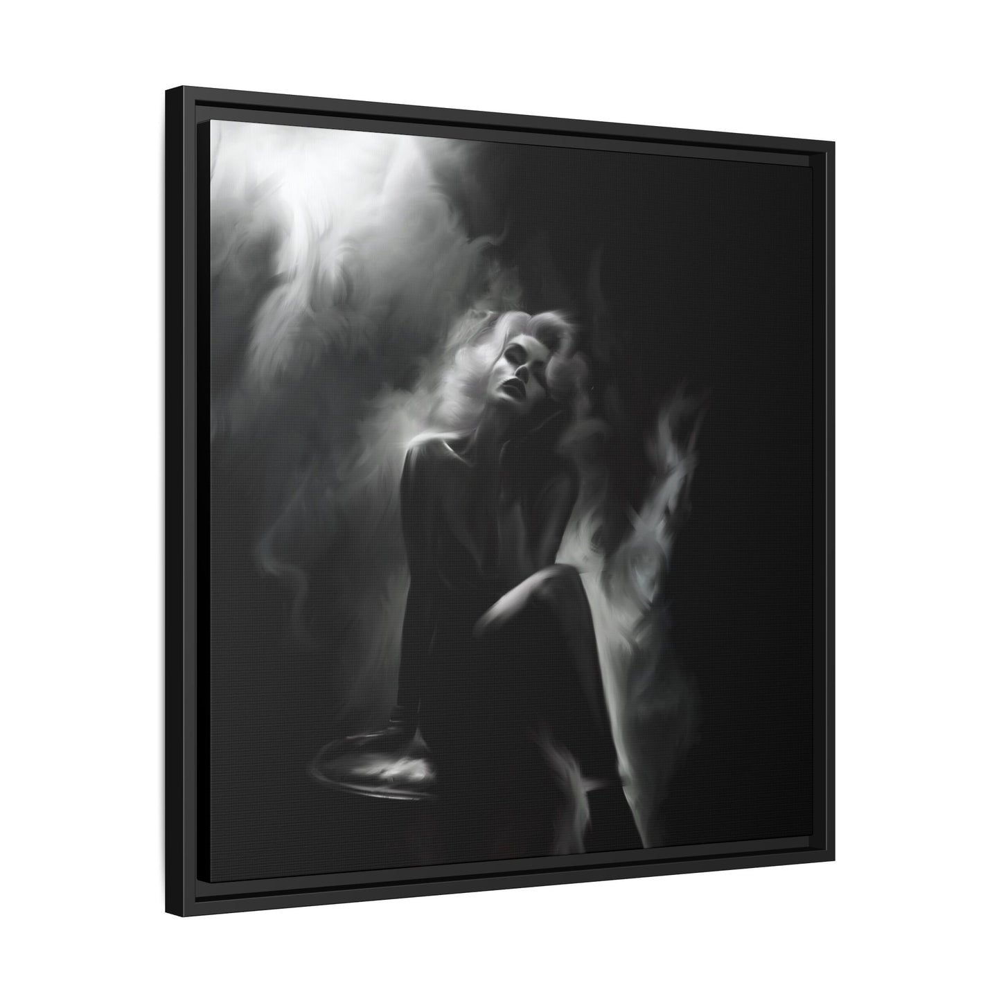 Elegant Woman Canvas Art, Digital Art Print, Abstract Black and White Wall Decor, Modern Home Decoration, Gift for Art Lovers