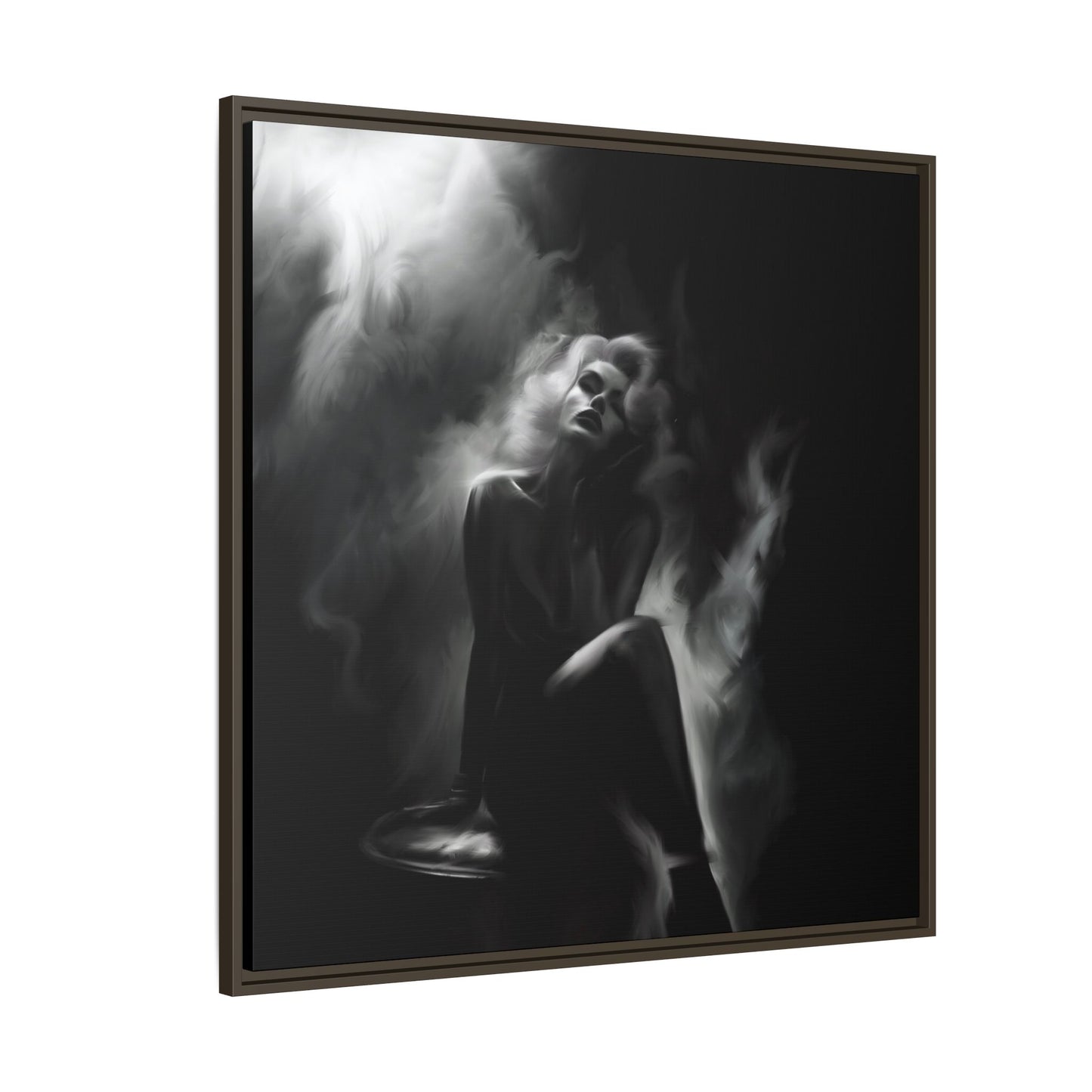 Elegant Woman Canvas Art, Digital Art Print, Abstract Black and White Wall Decor, Modern Home Decoration, Gift for Art Lovers