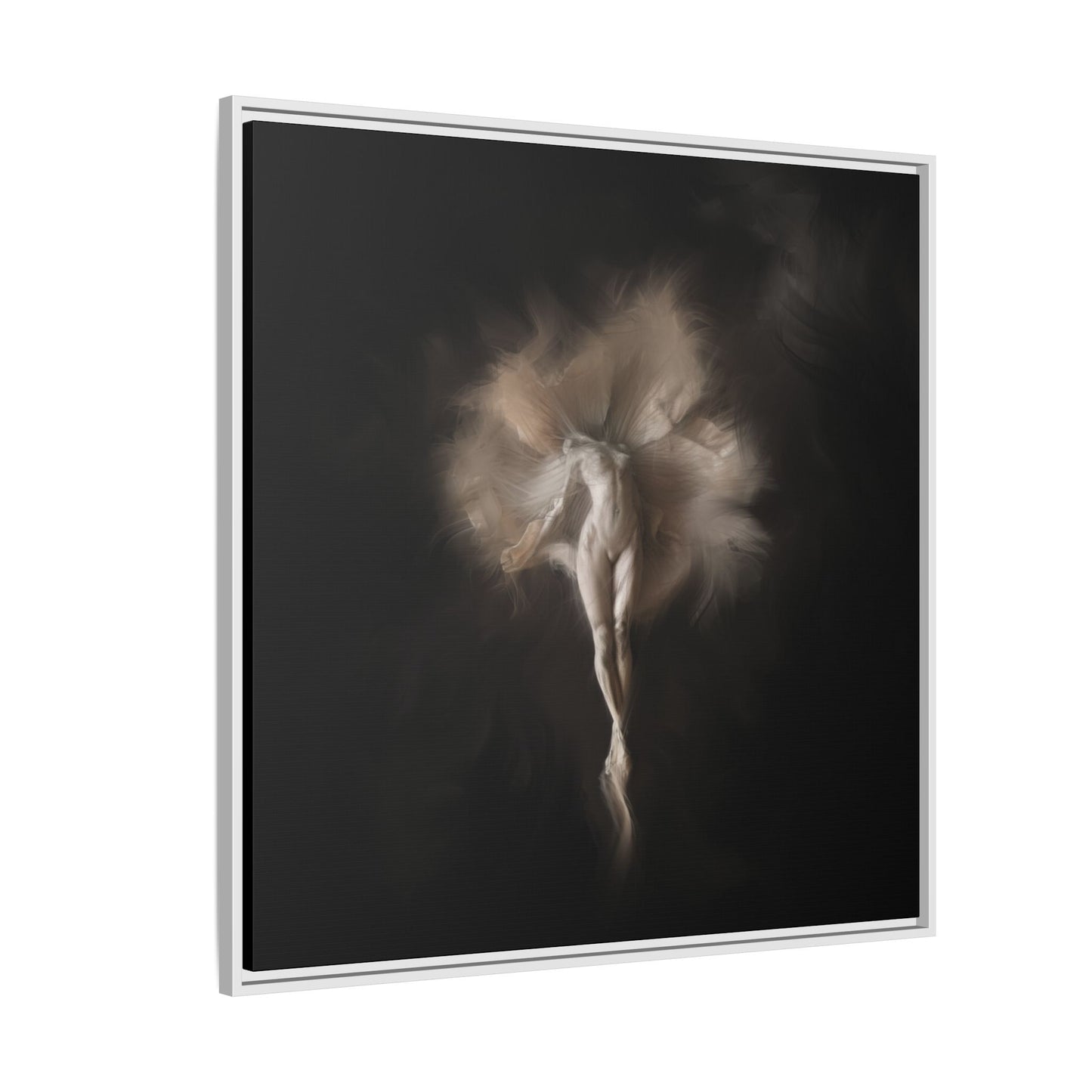 Elegant Framed Canvas Art, Ethereal Dancer Wall Decor, Home Aesthetic, Ballet Art, Gift for Dance Lovers, Living Room Decoration