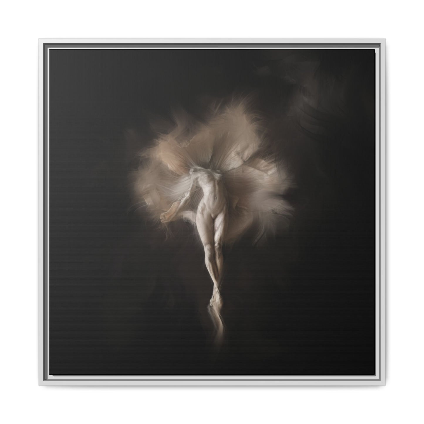 Elegant Framed Canvas Art, Ethereal Dancer Wall Decor, Home Aesthetic, Ballet Art, Gift for Dance Lovers, Living Room Decoration