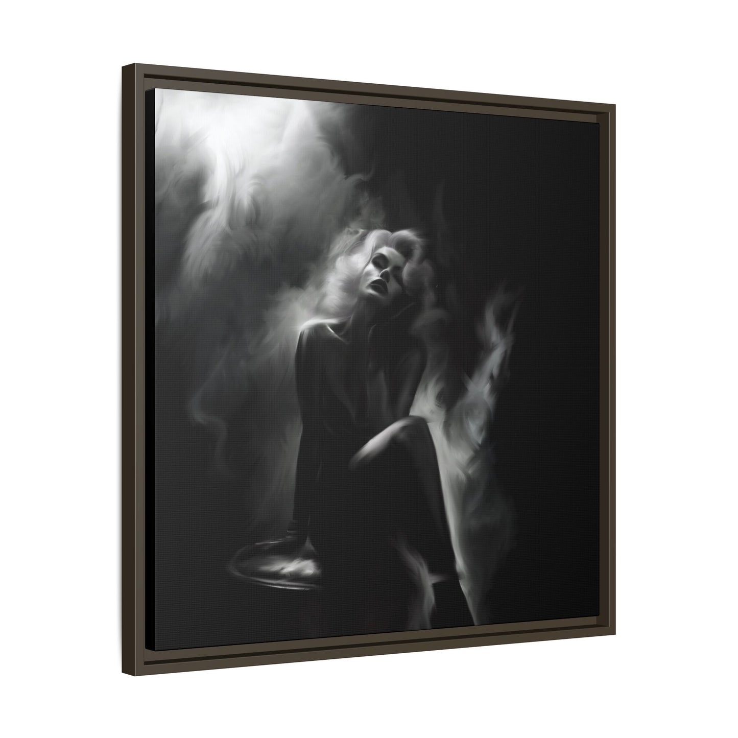 Elegant Woman Canvas Art, Digital Art Print, Abstract Black and White Wall Decor, Modern Home Decoration, Gift for Art Lovers