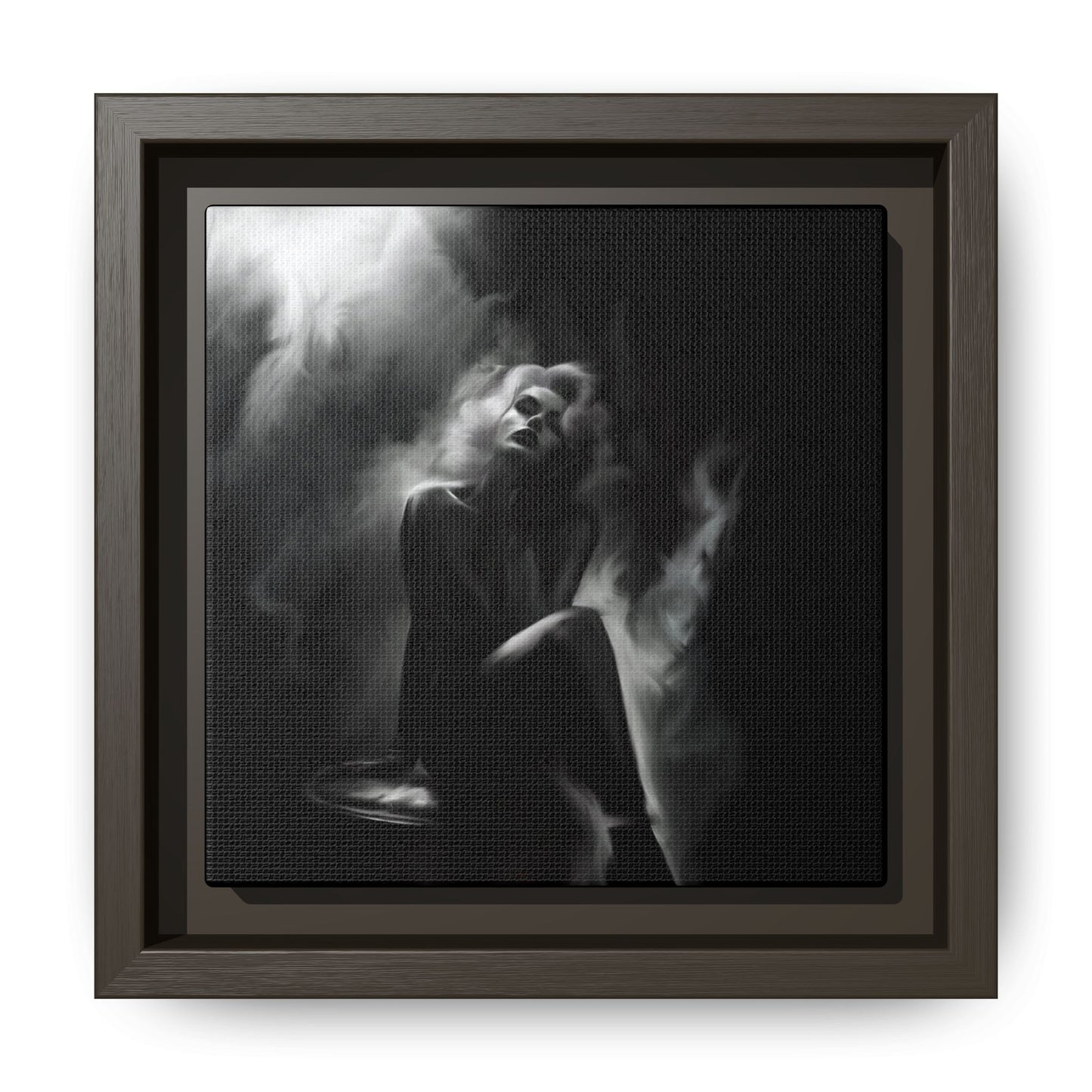 Elegant Woman Canvas Art, Digital Art Print, Abstract Black and White Wall Decor, Modern Home Decoration, Gift for Art Lovers