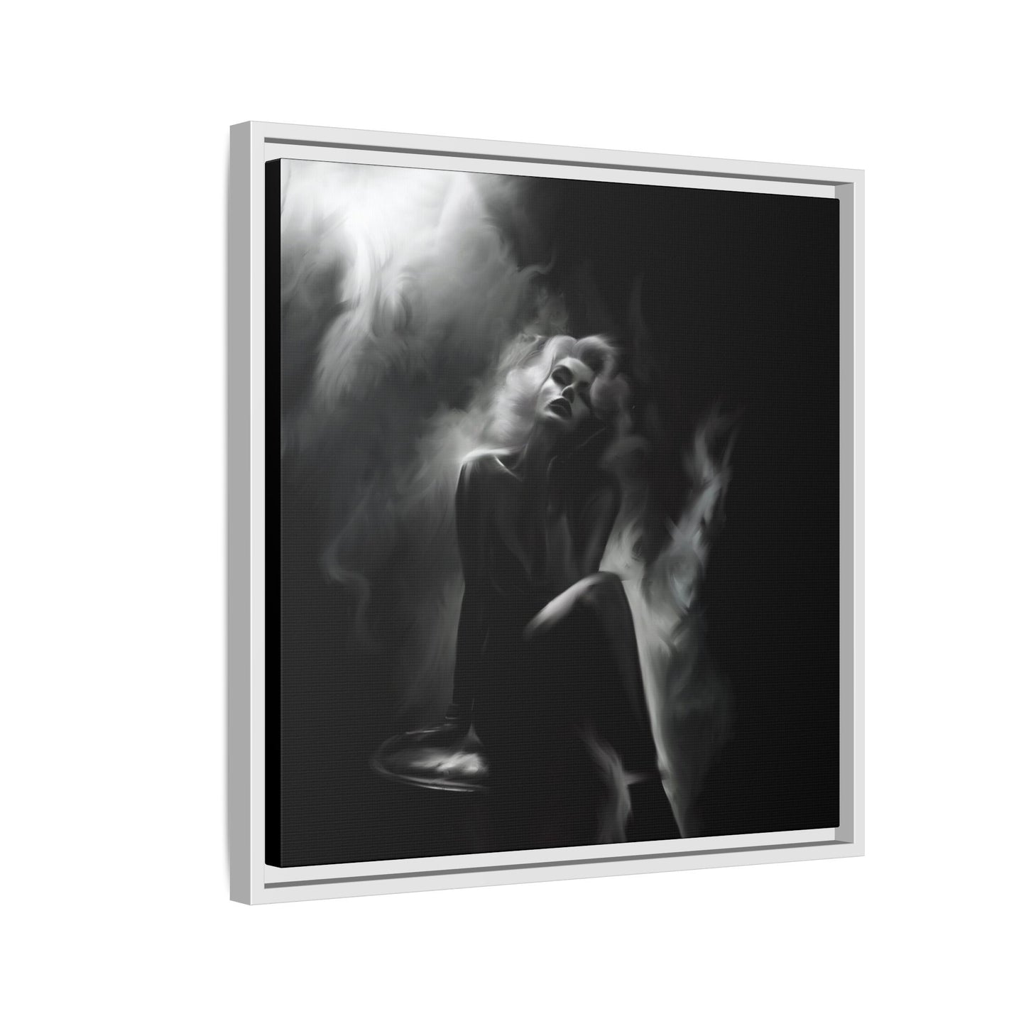 Elegant Woman Canvas Art, Digital Art Print, Abstract Black and White Wall Decor, Modern Home Decoration, Gift for Art Lovers