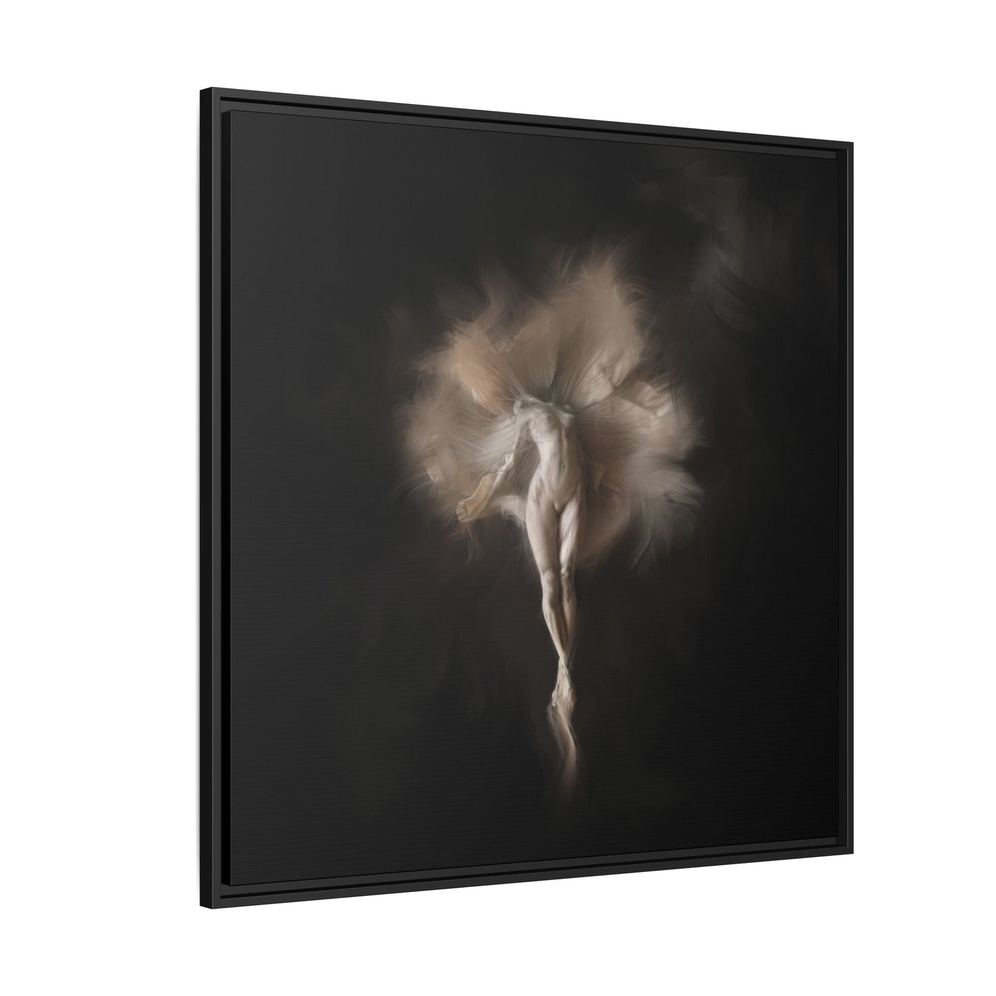 Elegant Framed Canvas Art, Ethereal Dancer Wall Decor, Home Aesthetic, Ballet Art, Gift for Dance Lovers, Living Room Decoration