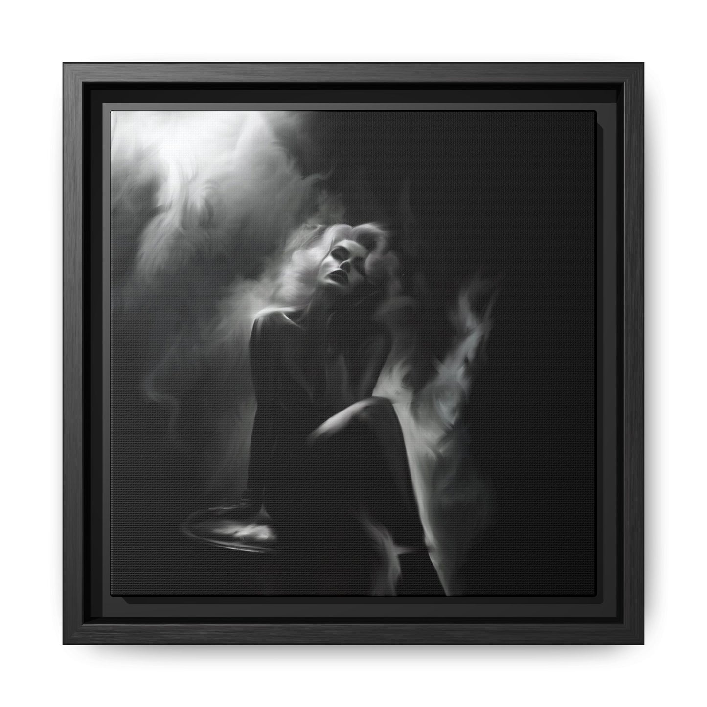 Elegant Woman Canvas Art, Digital Art Print, Abstract Black and White Wall Decor, Modern Home Decoration, Gift for Art Lovers