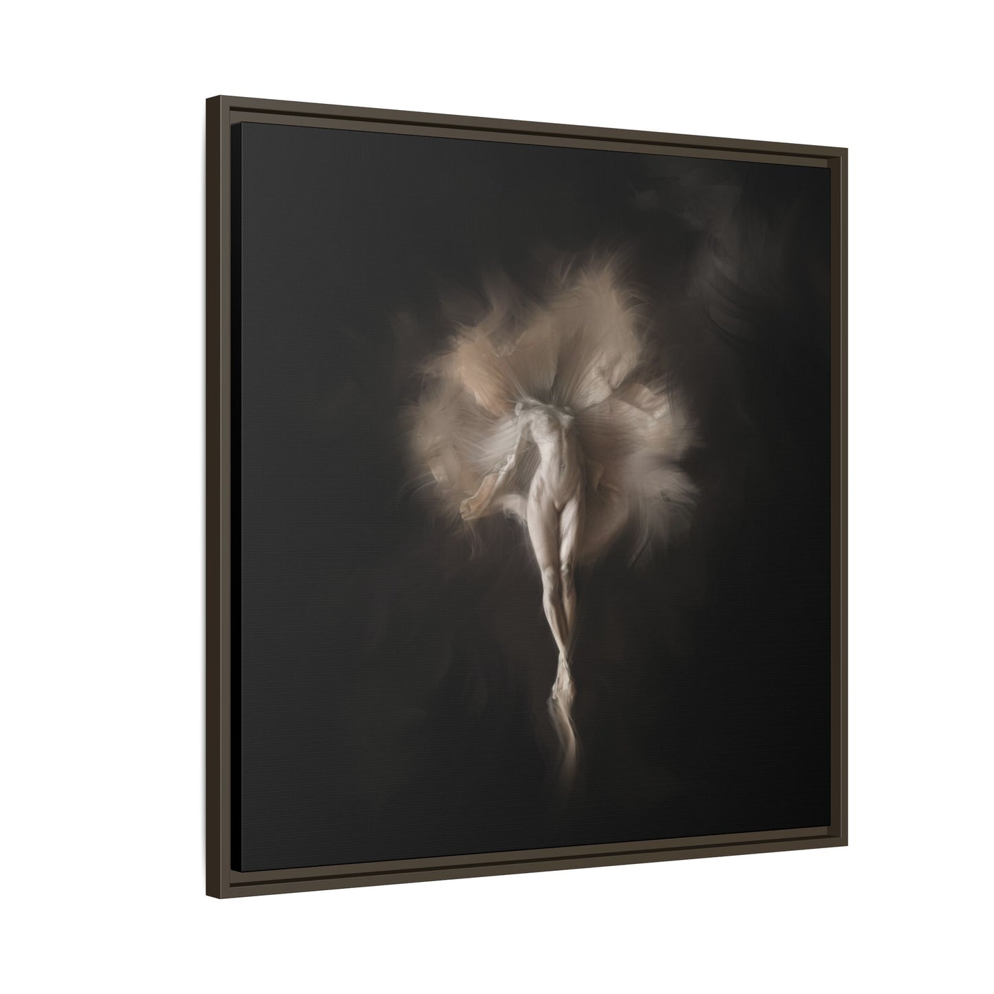 Elegant Framed Canvas Art, Ethereal Dancer Wall Decor, Home Aesthetic, Ballet Art, Gift for Dance Lovers, Living Room Decoration