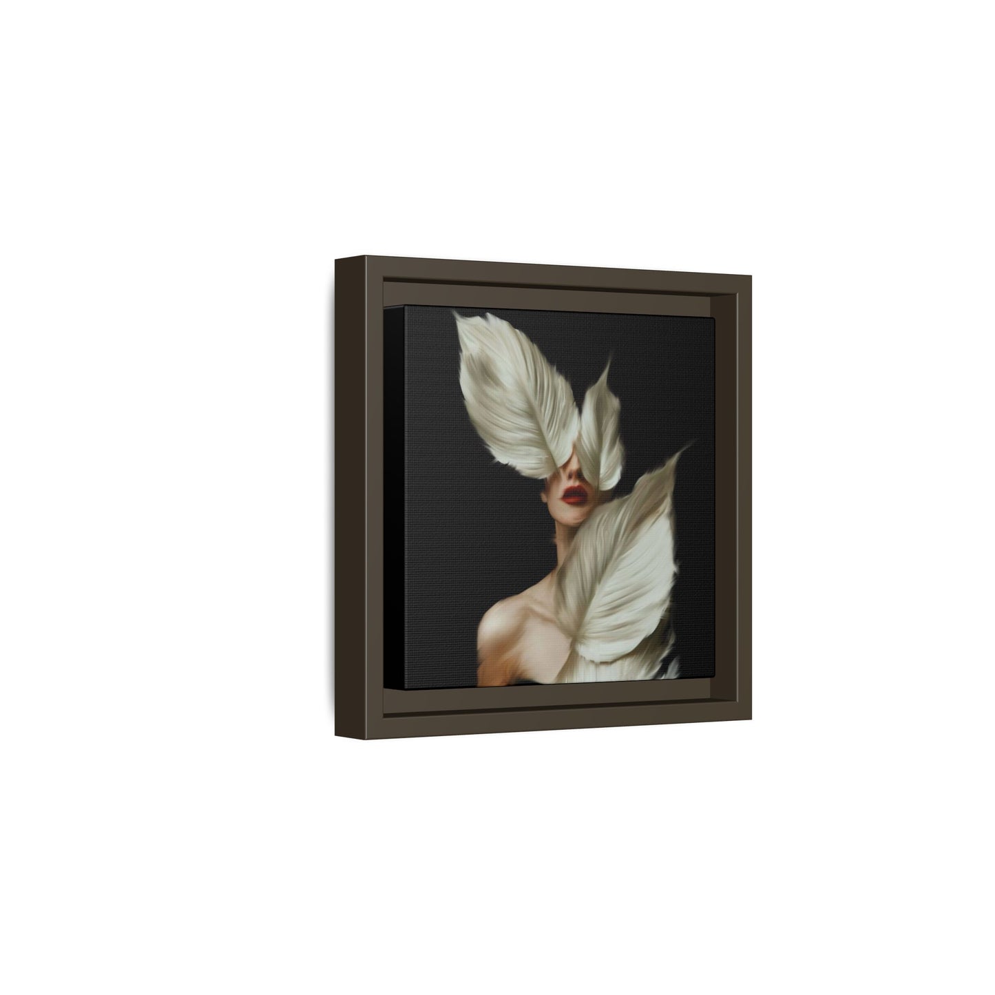 Dessin de femme numérique avec fleurs, art mural botanique bohème, impression sur toile mate encadrée, décoration d'intérieur moderne, esthétique feuillue
