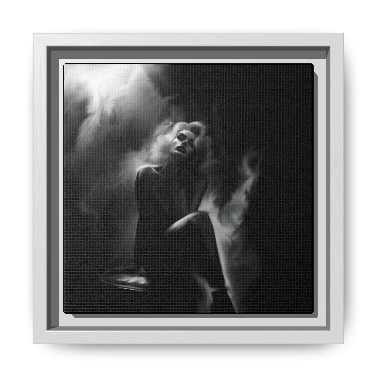 Elegant Woman Canvas Art, Digital Art Print, Abstract Black and White Wall Decor, Modern Home Decoration, Gift for Art Lovers