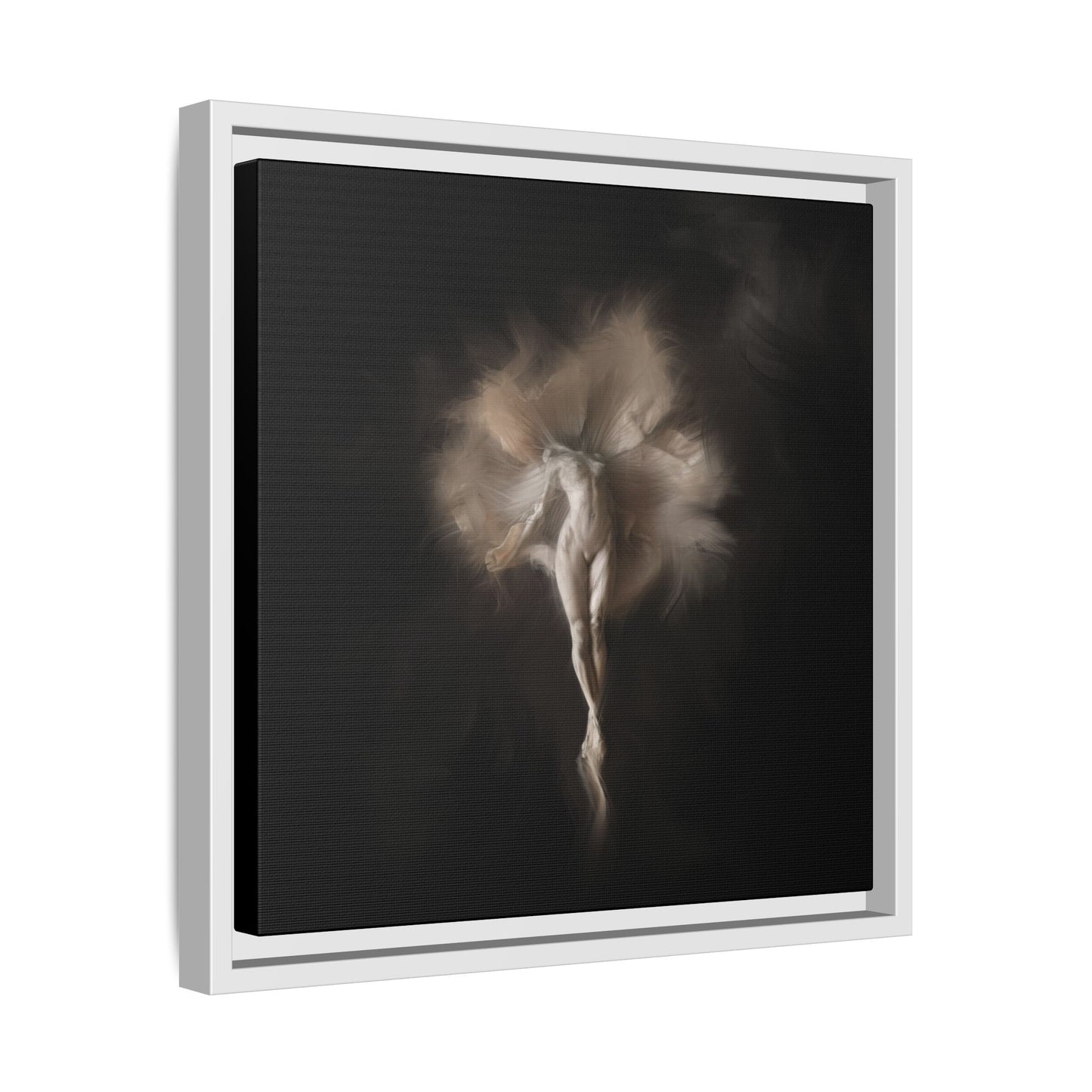 Elegant Framed Canvas Art, Ethereal Dancer Wall Decor, Home Aesthetic, Ballet Art, Gift for Dance Lovers, Living Room Decoration