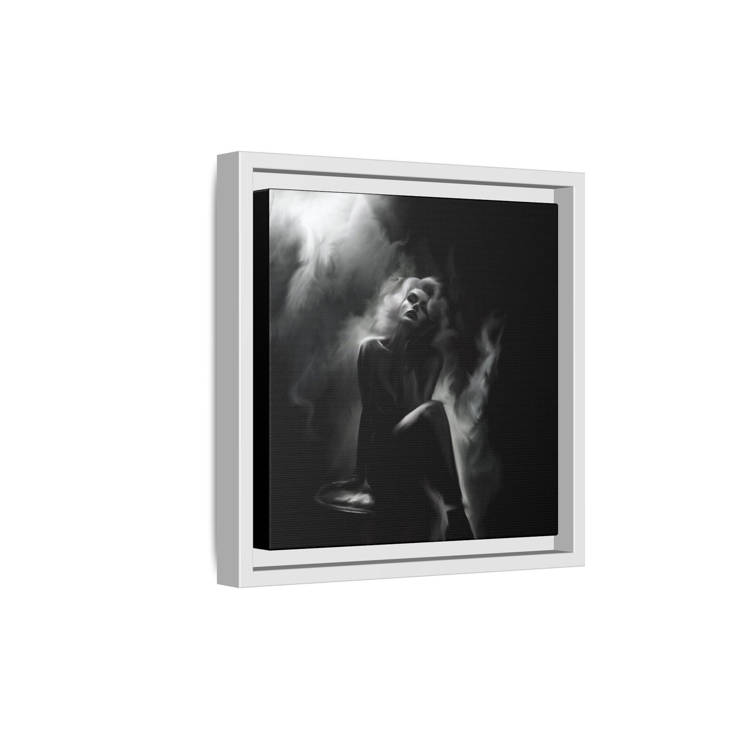 Elegant Woman Canvas Art, Digital Art Print, Abstract Black and White Wall Decor, Modern Home Decoration, Gift for Art Lovers