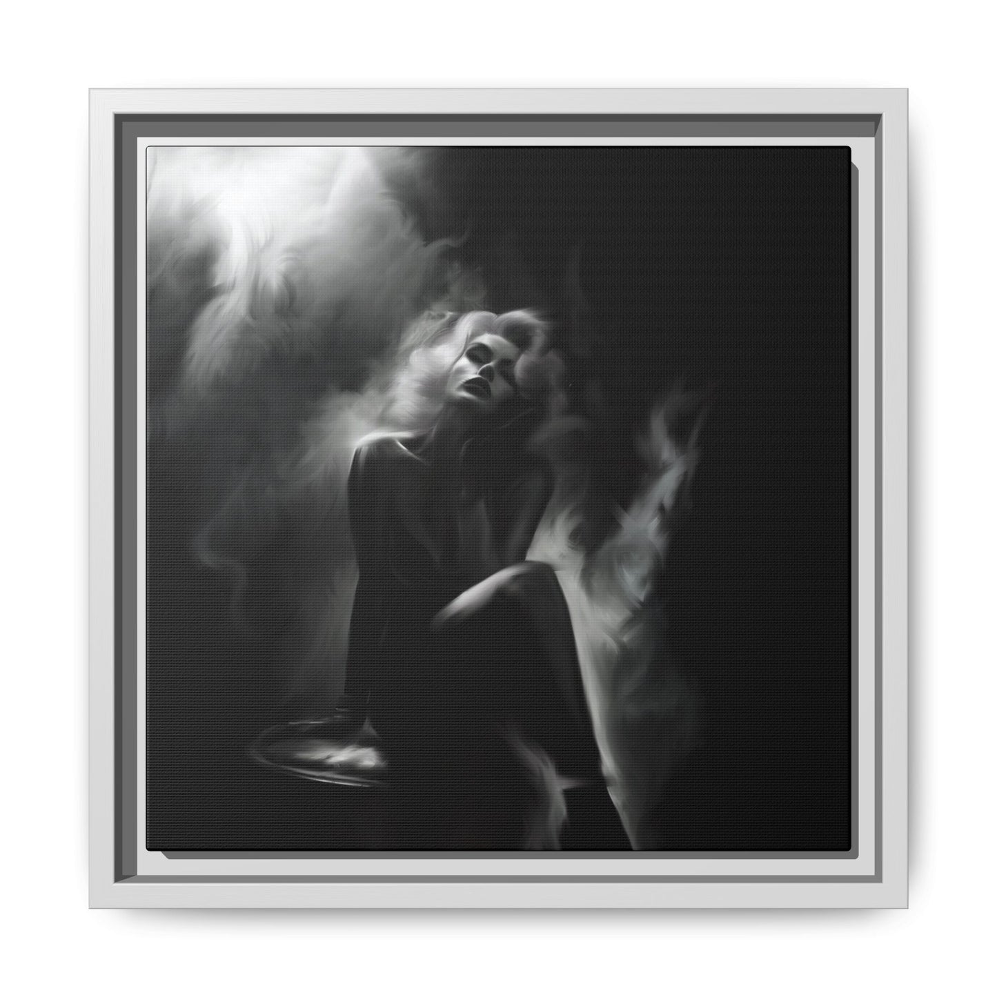 Elegant Woman Canvas Art, Digital Art Print, Abstract Black and White Wall Decor, Modern Home Decoration, Gift for Art Lovers