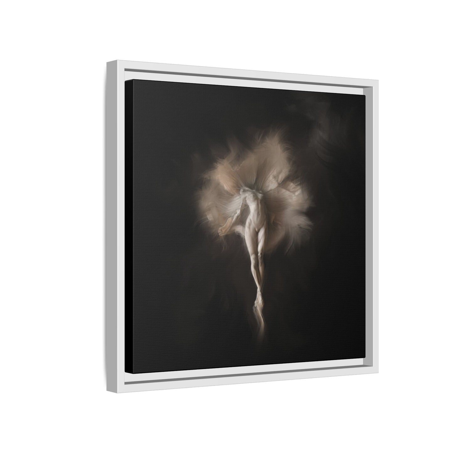 Elegant Framed Canvas Art, Ethereal Dancer Wall Decor, Home Aesthetic, Ballet Art, Gift for Dance Lovers, Living Room Decoration