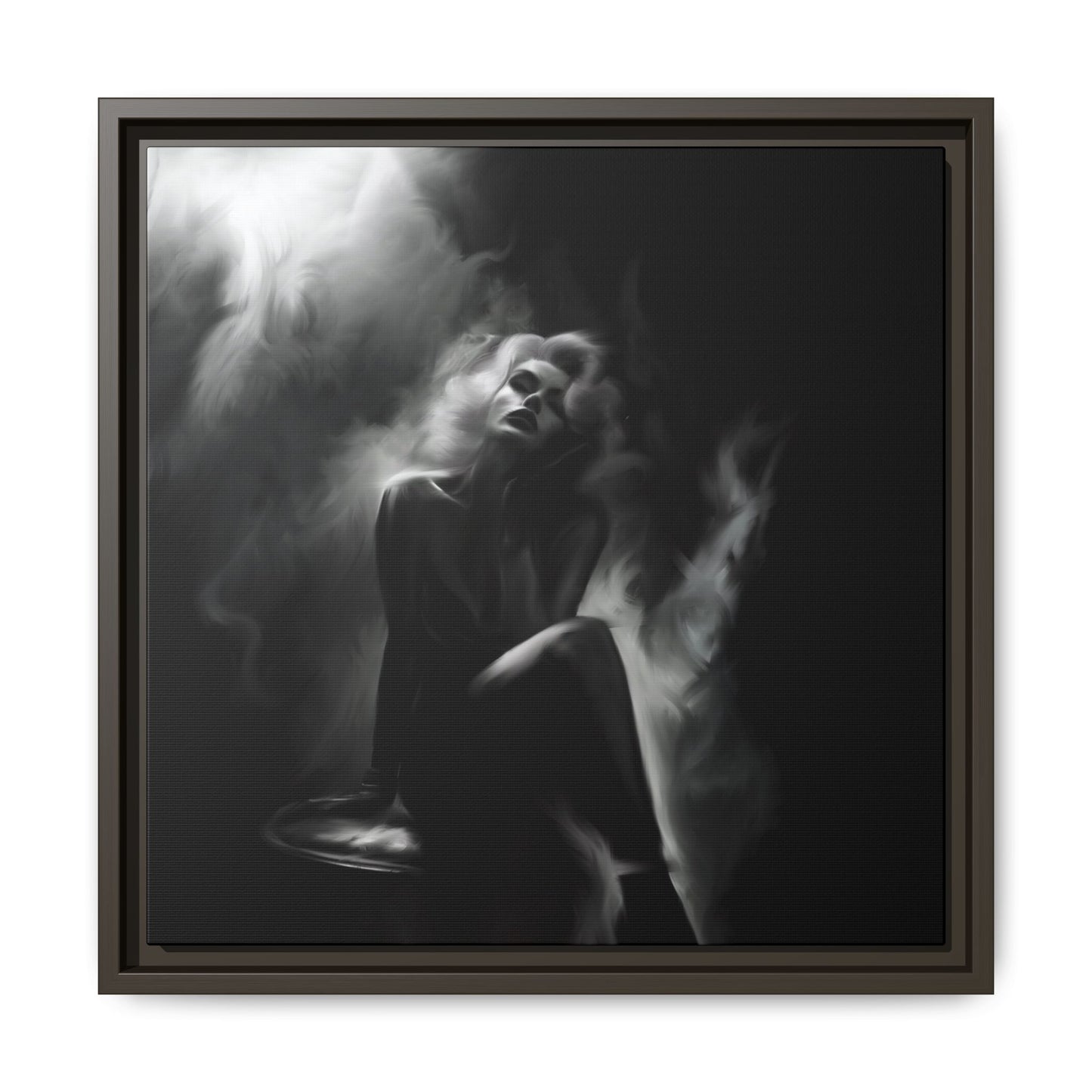 Elegant Woman Canvas Art, Digital Art Print, Abstract Black and White Wall Decor, Modern Home Decoration, Gift for Art Lovers